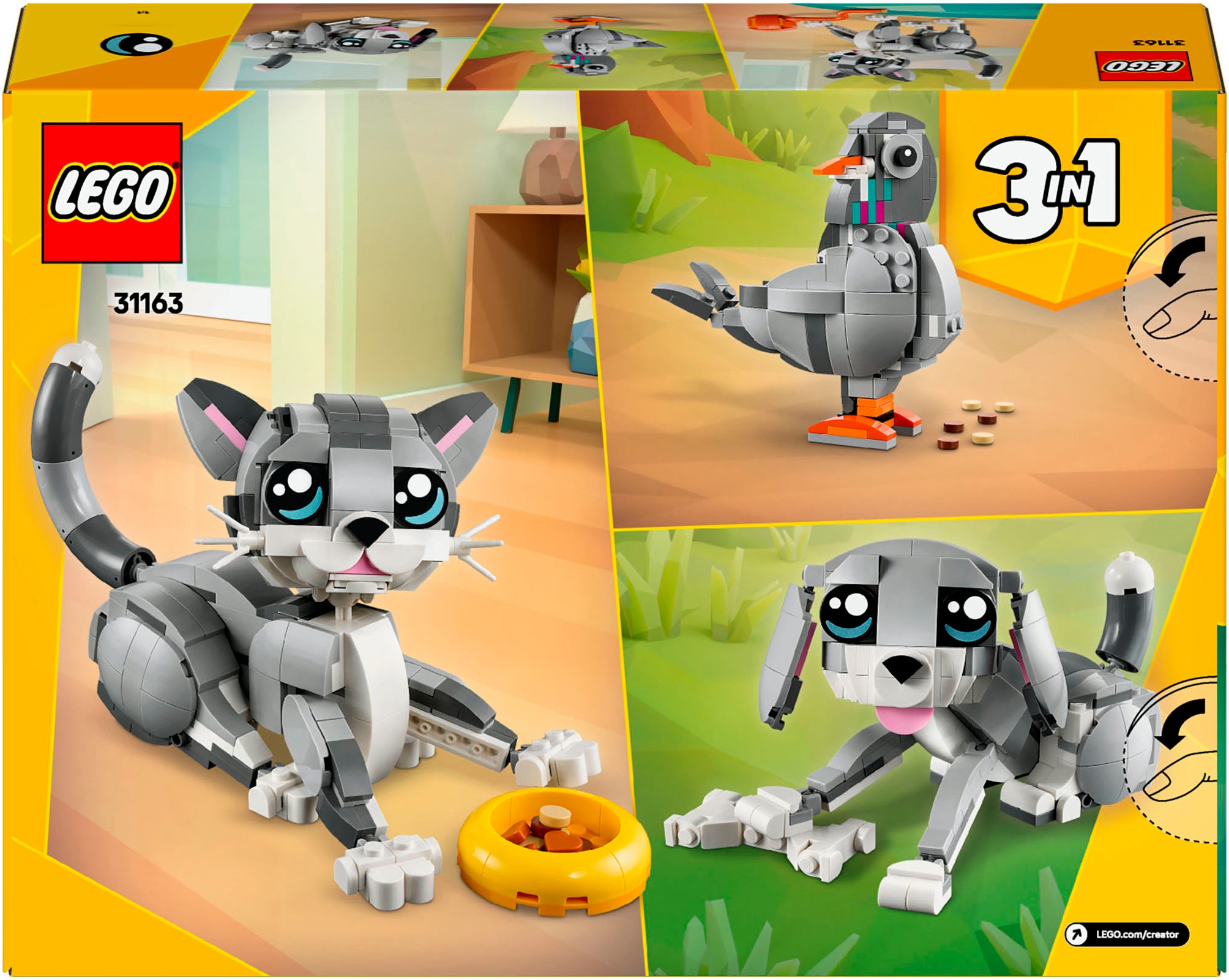 LEGO® Pions de construction »Graue Katze (31163), LEGO Creator« Made in Europe