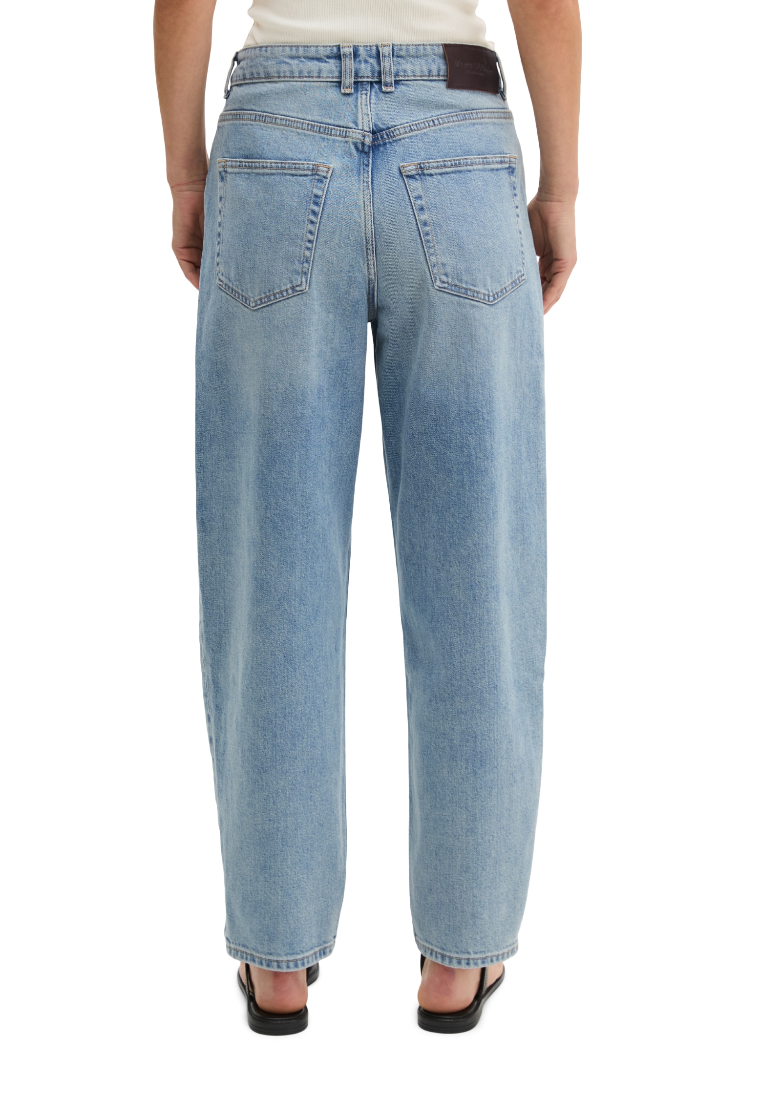 Marc O'Polo High-waist-Jeans barrel cropped mit CIRCULOSE