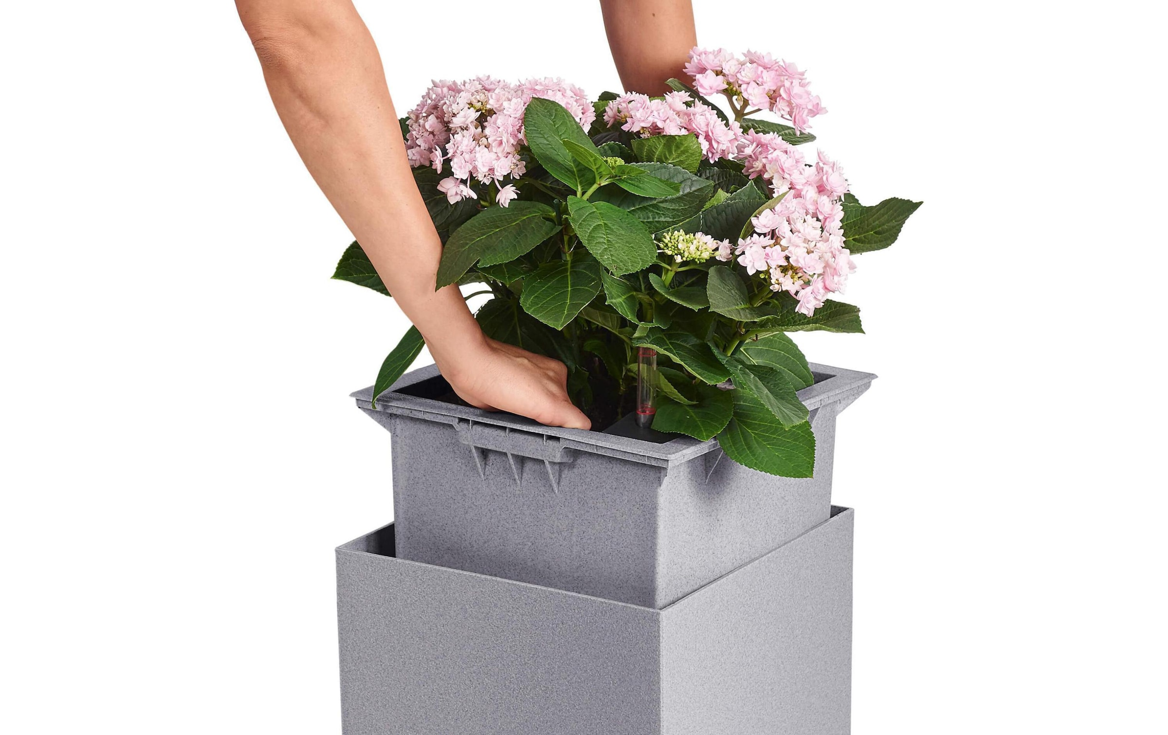   Blumentopf »Lechuza Canto Würfel, Grau«