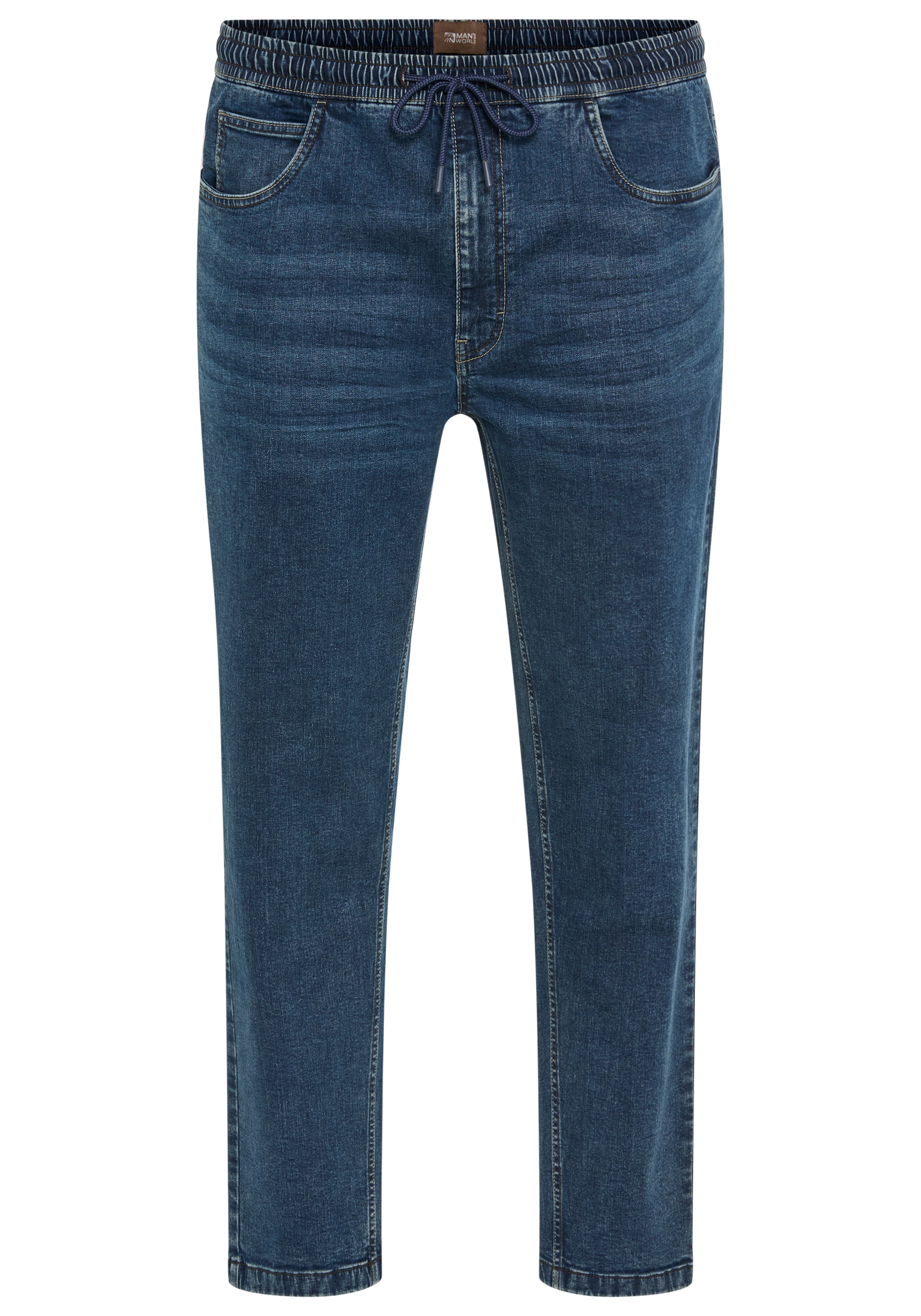 Man's World Plus Schlupfjeans »Grosse Grössen« gerade geschnittenes Bein, Regular-Fit, mit Kordelzug