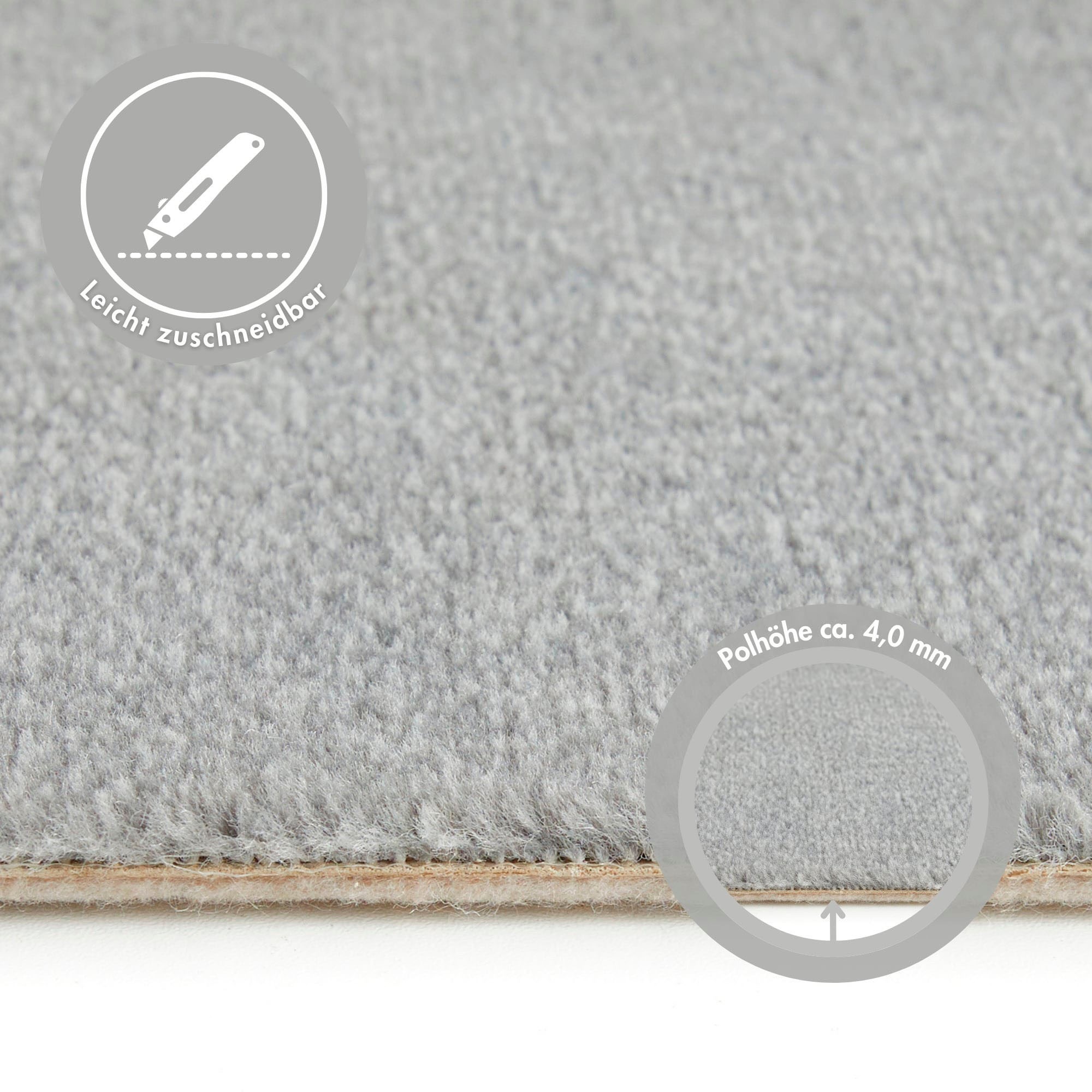 Andiamo Moquette »Catania, Velours, Made in Belgium« Rectangulaire 7,5 mm Höhe meliert, Breite 400 cm oder 500 cm, strapazierfähig & pflegeleicht