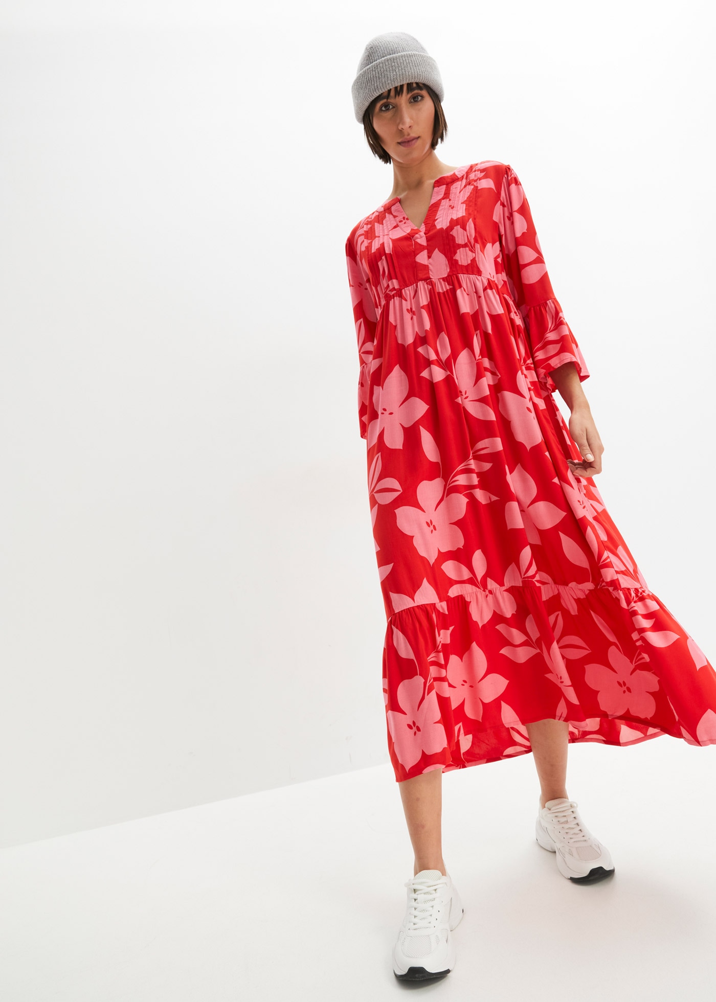 bonprix Maxi robe »Maxikleid aus fliessender Viskose« Maxikleid aus fliessender Viskose