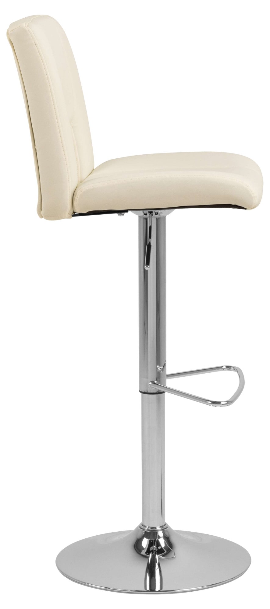 ACTONA GROUP Tabouret de bar »Sylvia Barstuhl, Höhenverstellbar, Chrom,« pied trompette, vérin à gaz, pivotant, coutures verticales, lot de 2