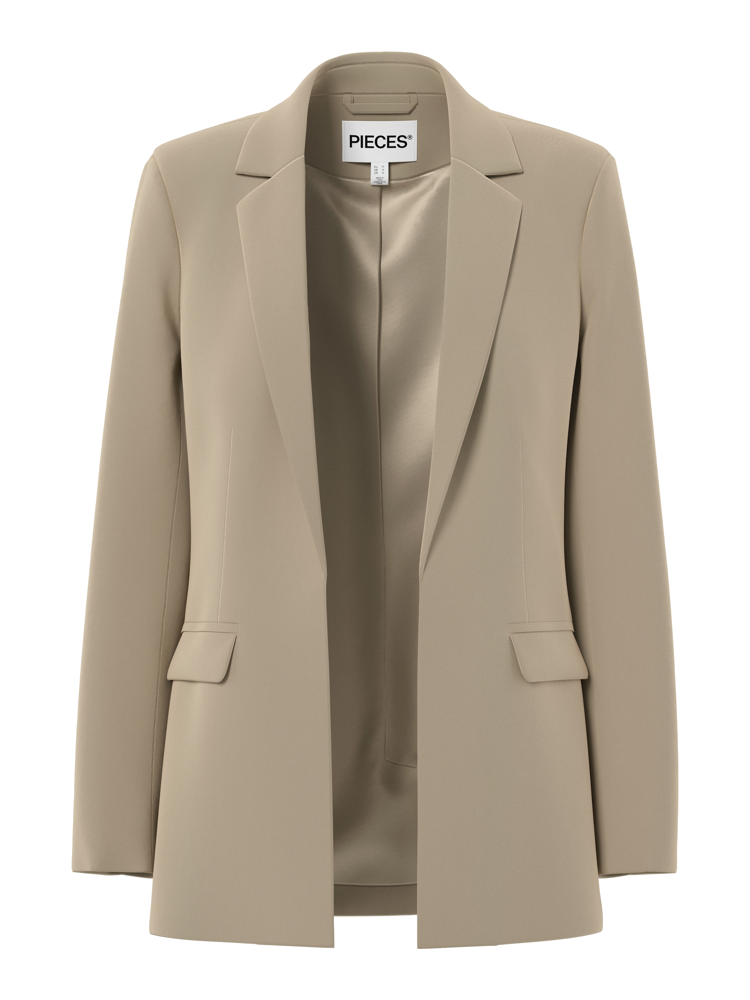 pieces Blazer long »PCBOSELLA LS LOOSE BLAZER NOOS« in leichter Oversize Form