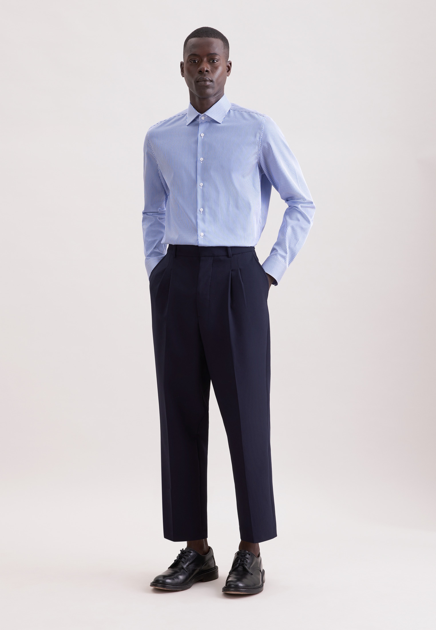 seidensticker Chemise d'affaires »Schwarze Rose« Slim 1/1 Kentkragen Gestreift