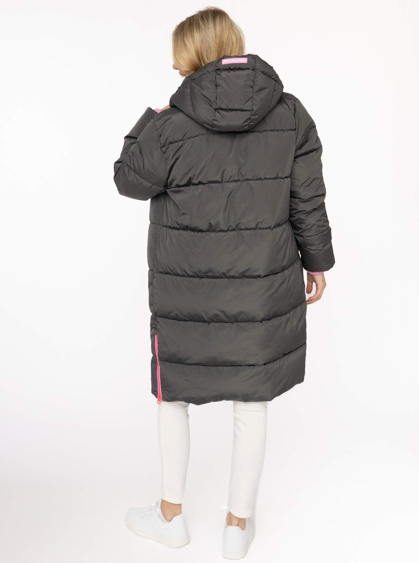 Zwillingsherz Steppmantel »„Cozy“« Kapuze, farbliche Details, Reissverschluss, elastische Bündchen