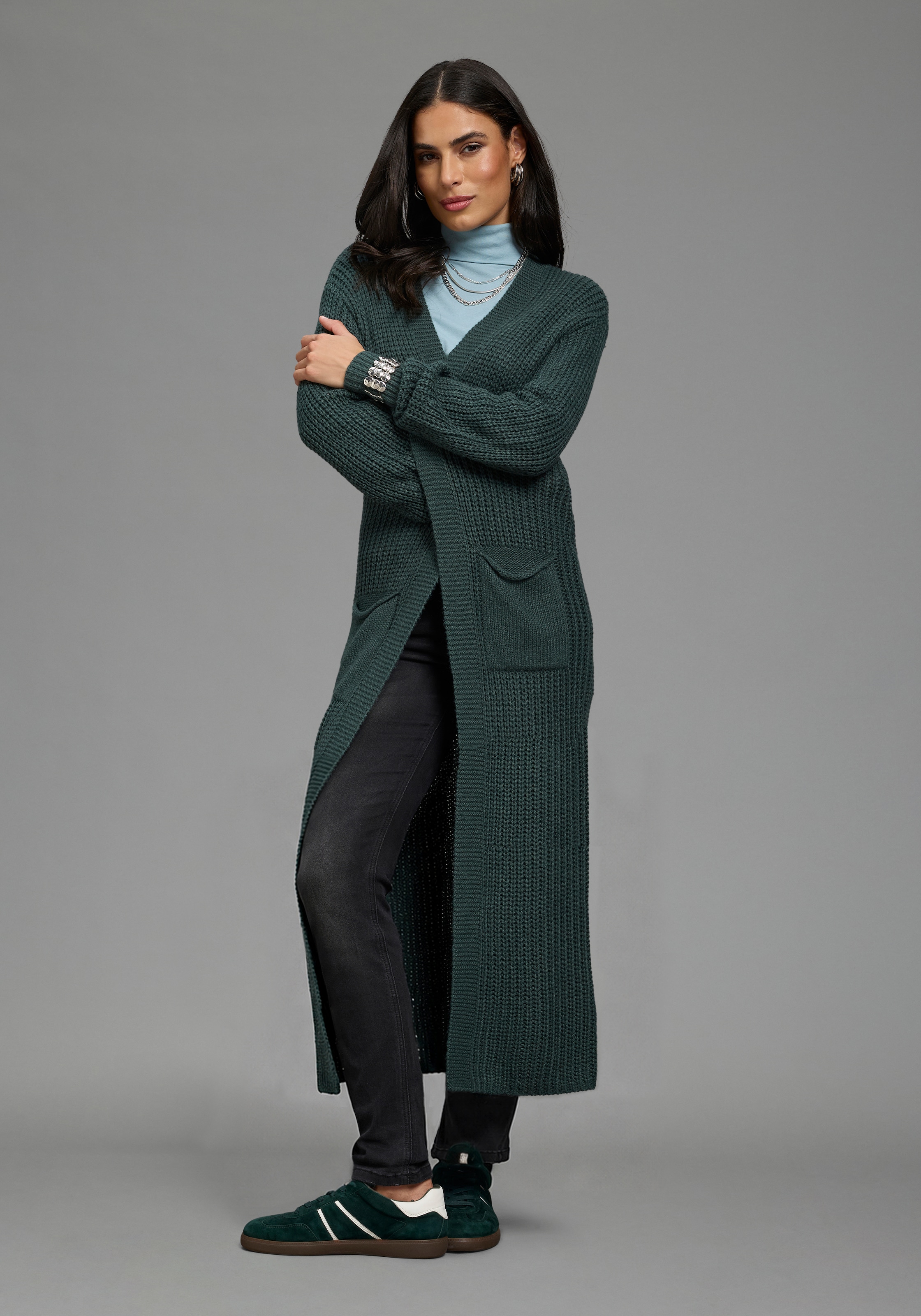 Laura Scott Cardigan long en grosse maille douillette