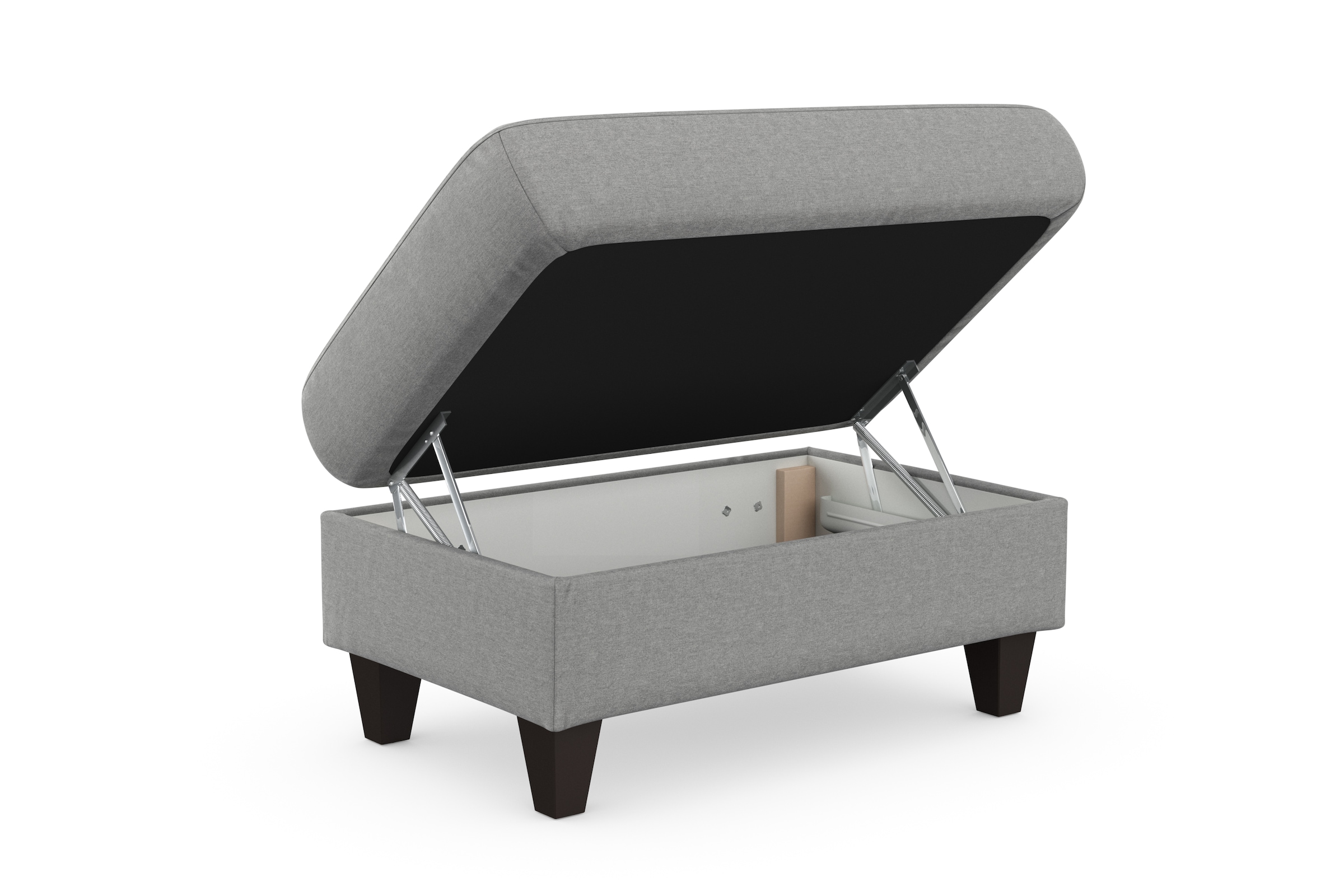 sit&more Tabouret de rangement »Farö« mit Stauraum und Federkern und wengefarbenen Füssen