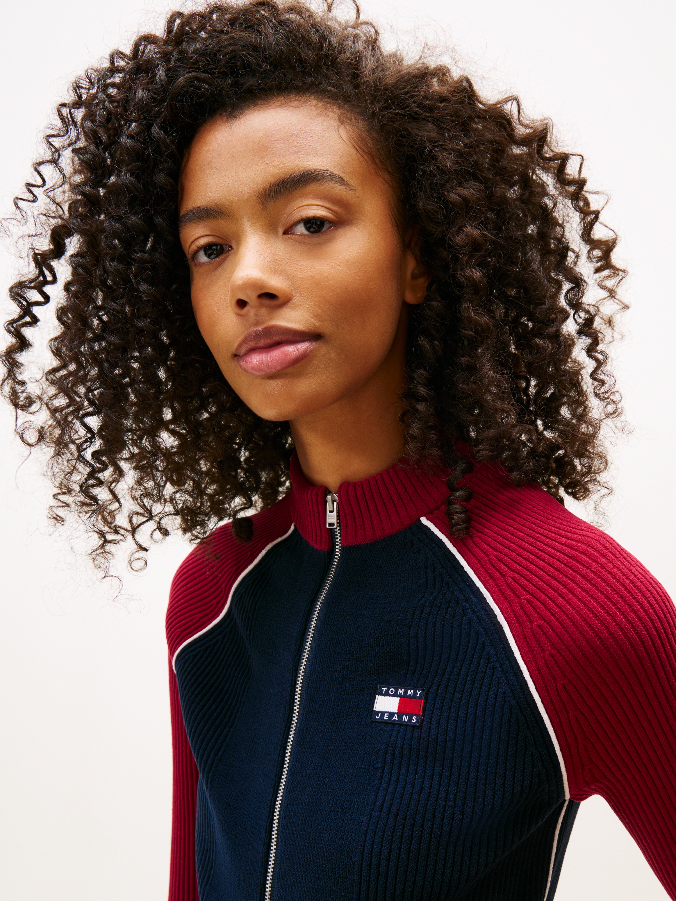 Tommy Jeans Veste en tricot »TJW COLORBLOCK ZIP THRU CARDIGAN«