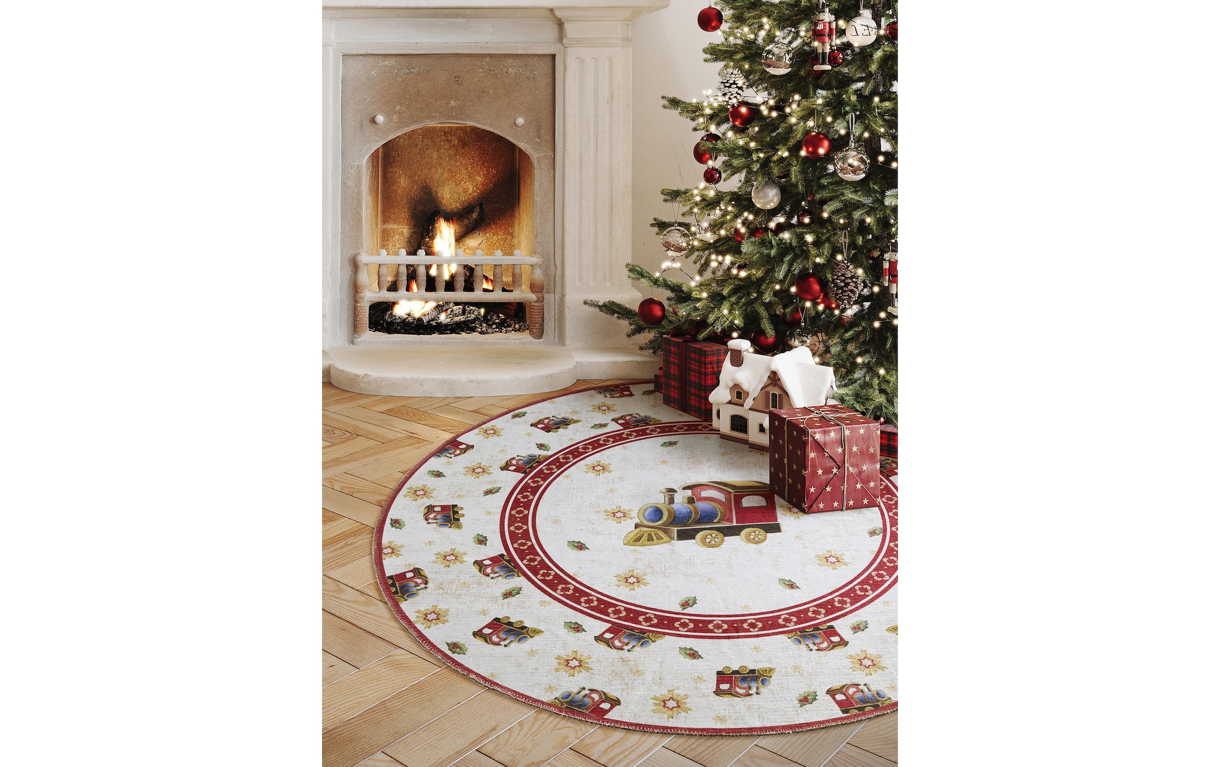 Villeroy & Boch Designteppich »Christmas Train 160 cm«