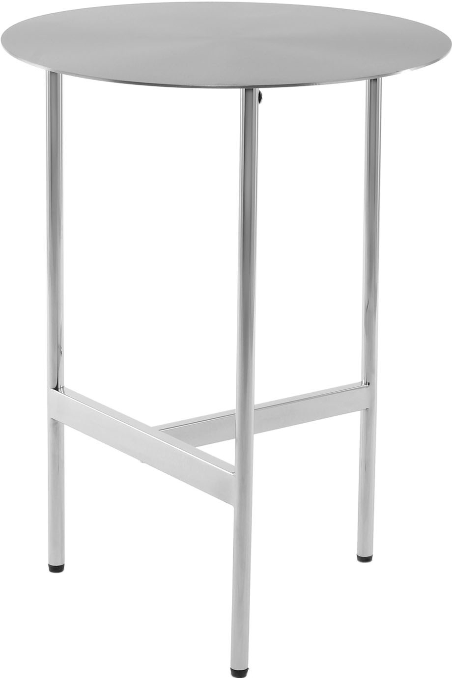 Kayoom Beistelltisch »Pero 125, Minimalistisches Design, Passt zu jedem Einrichtungsstil« 1 Stk. tlg. Gestelldesign aus Edelstahl, runde Ablagefläche, minimalistisch