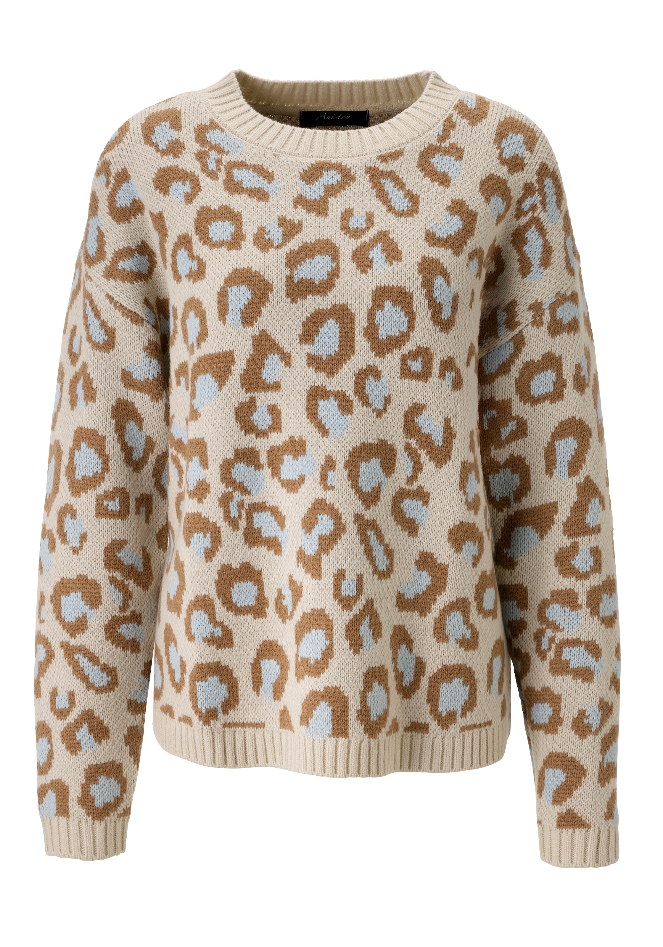 Aniston CASUAL Strickpullover im extravaganten Leo-Muster - NEUE KOLLEKTION