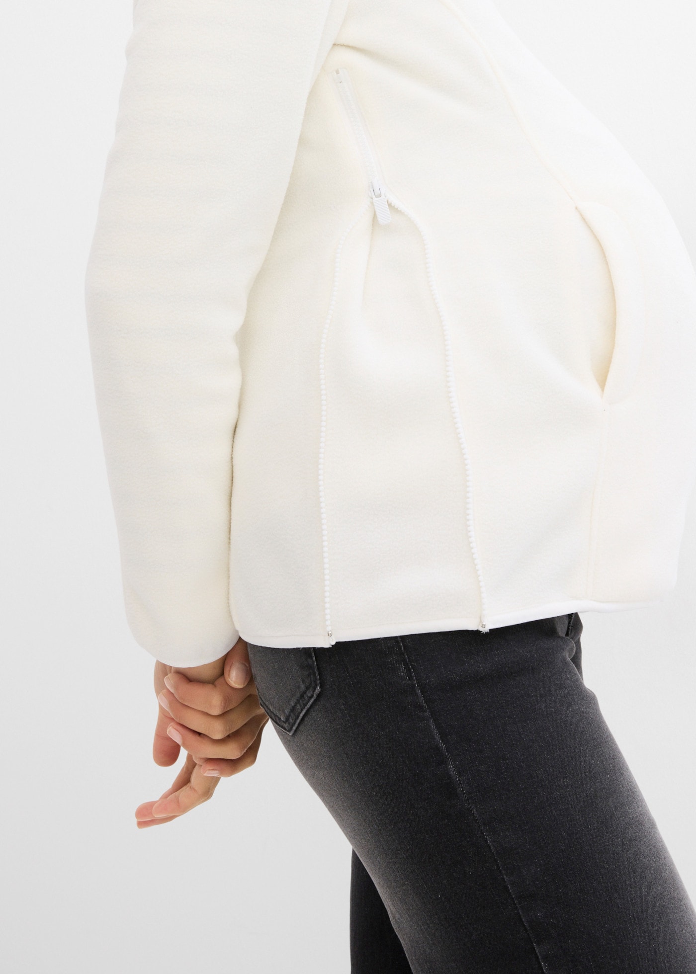bonprix Veste de maternité avec deux inserts pour grossesse et portage bébé, coupe ample