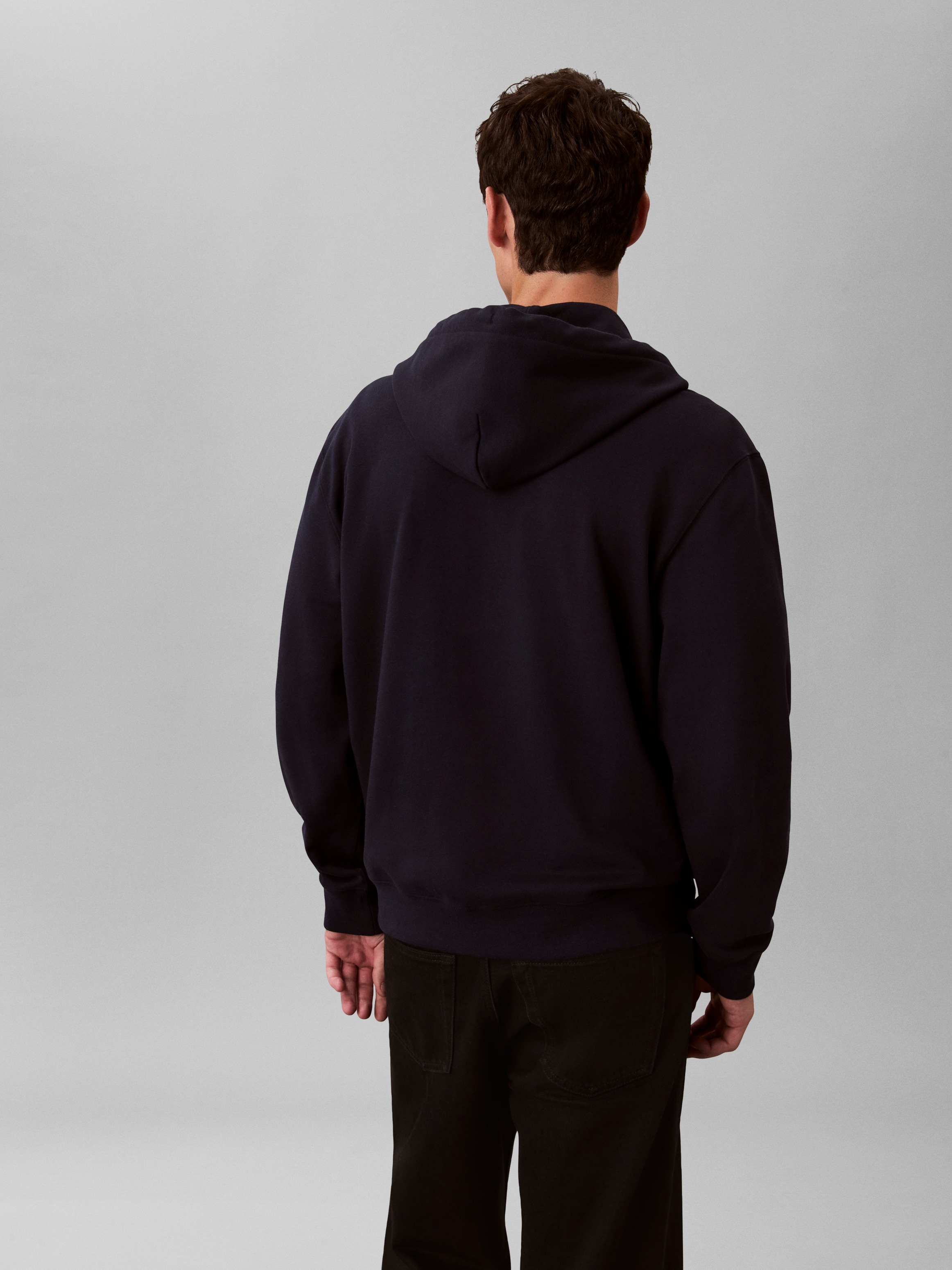 Calvin Klein Jeans Sweat à capuche »LS EU 350TERRY MONOGRAM FZ HOODI«, Mit Rundhalsausschnitt, regular fit
