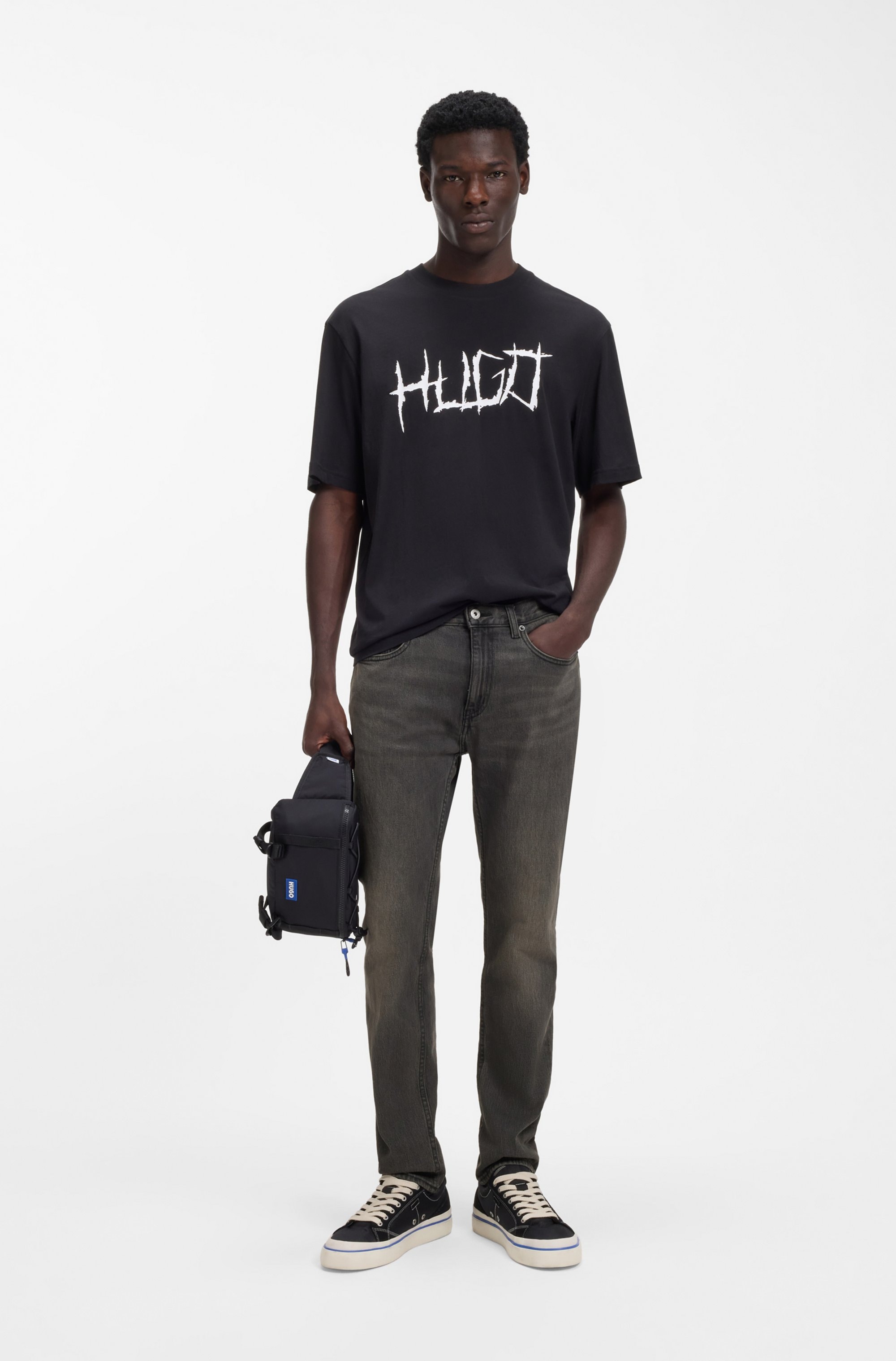 HUGO Slim-fit-Jeans »Ash« mit Stone-washed-Finish