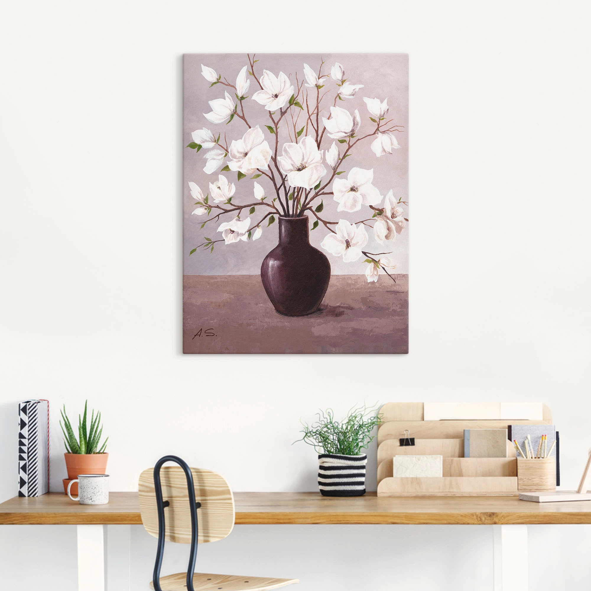 Artland Tableau sur toile »Magnolien« 1 cuis tlg. auf Holzrahmen gespannt