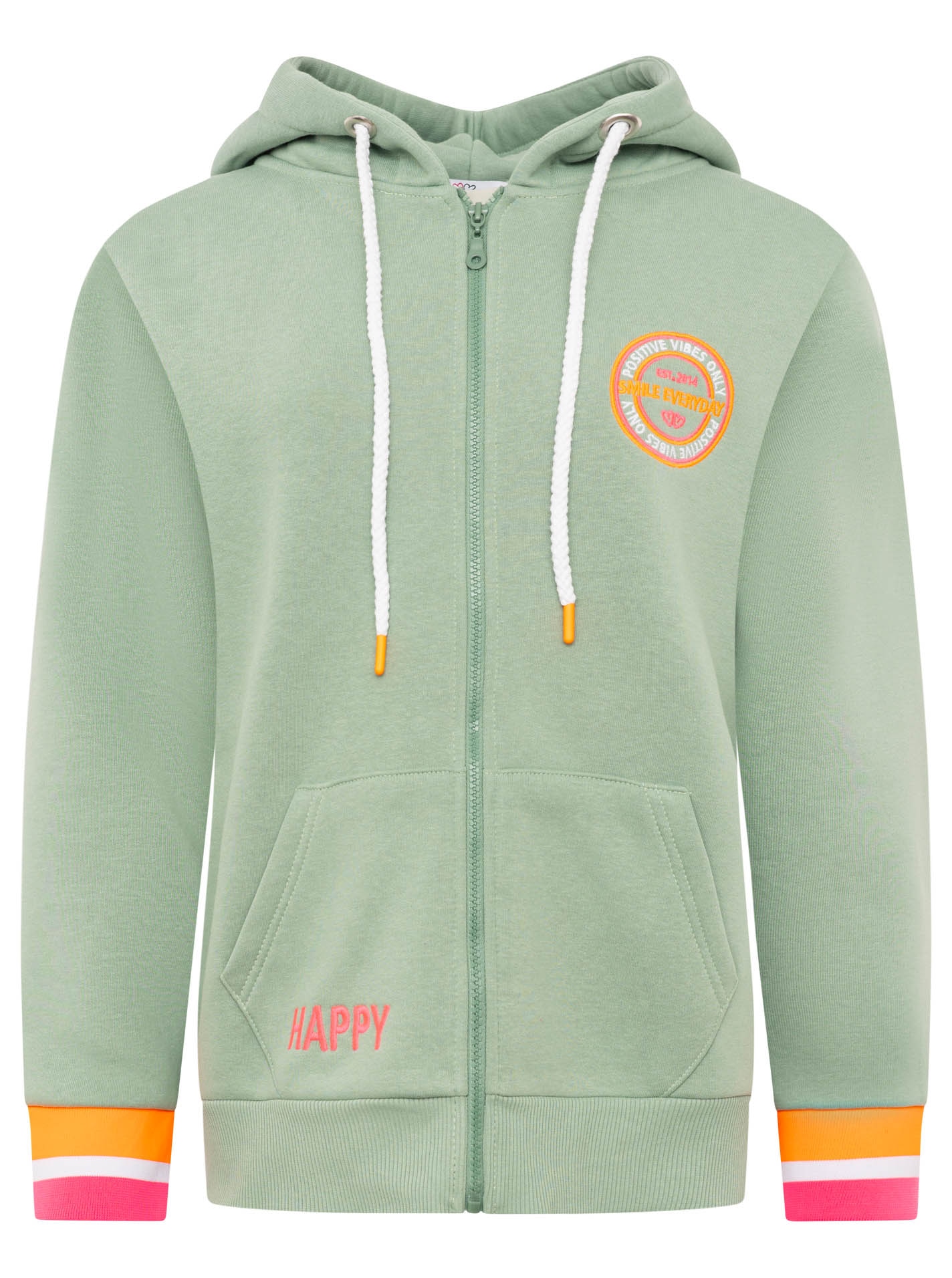 Zwillingsherz Kapuzensweatjacke »"Smile Everyday ZH"« Kapuze, Taschen,  Langarm, Stickerei, Reissverschluss