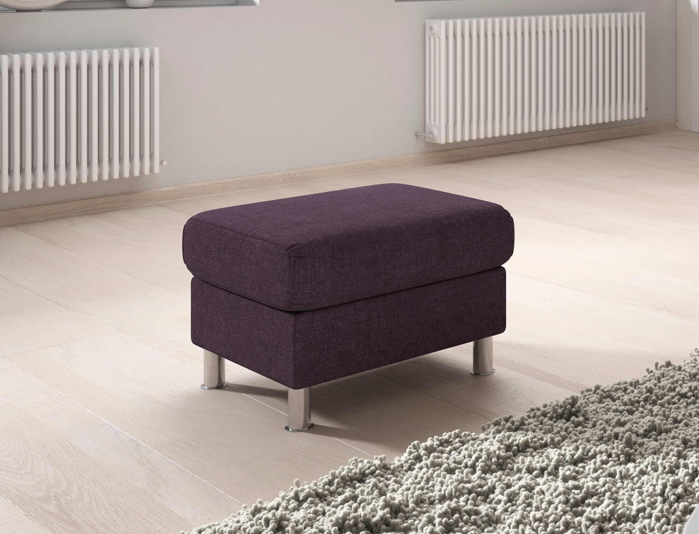 TRENDMANUFAKTUR Tabouret »Rondo II zeitlos und bequem« au choix avec ressorts confortables, positionnable librement dans la pièce