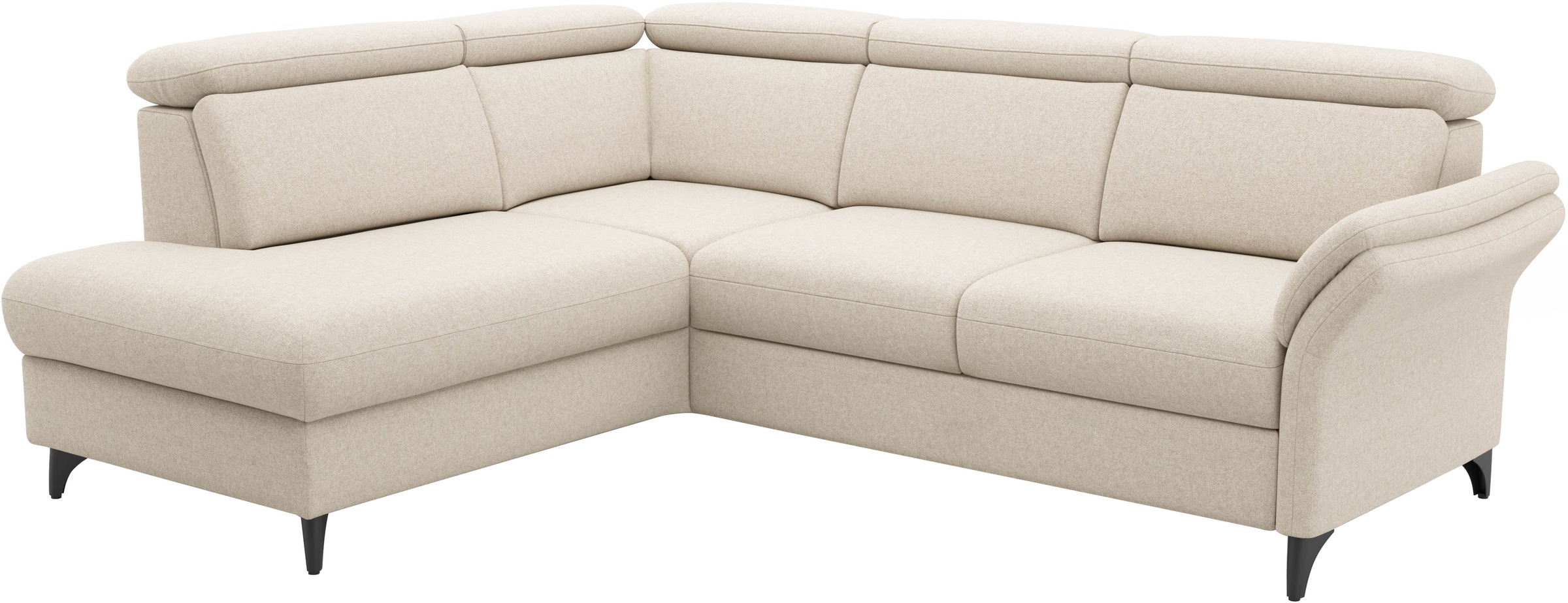 sit&more Canapé d'angle »Glendale, L-Form« inkl. Kopfteilverstellung, wahlweise mit Vorziehsitz und Bettkasten