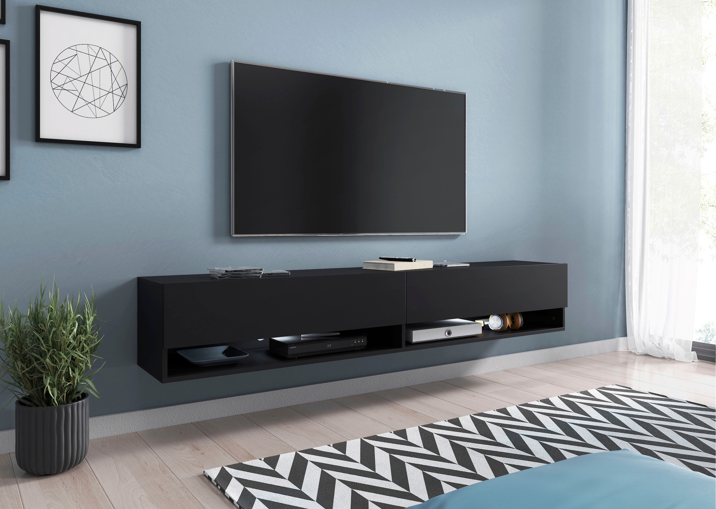 Home affaire Table basse Largeur 180 cm, debout et suspendu