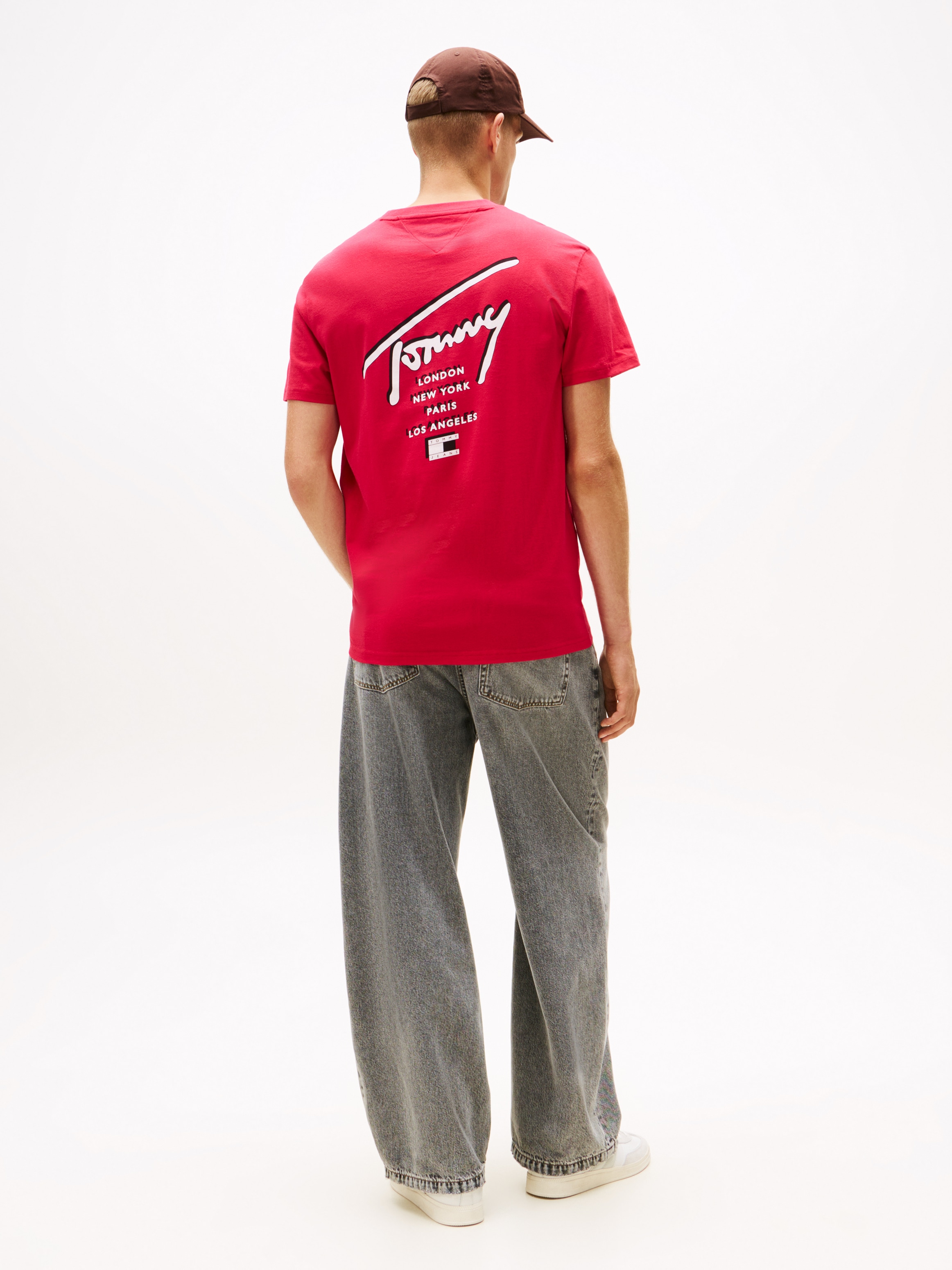 Tommy Jeans T-Shirt »TJM SIGN CITY TEE EXT« Rundhals, regular fit, grosser Rückenprint