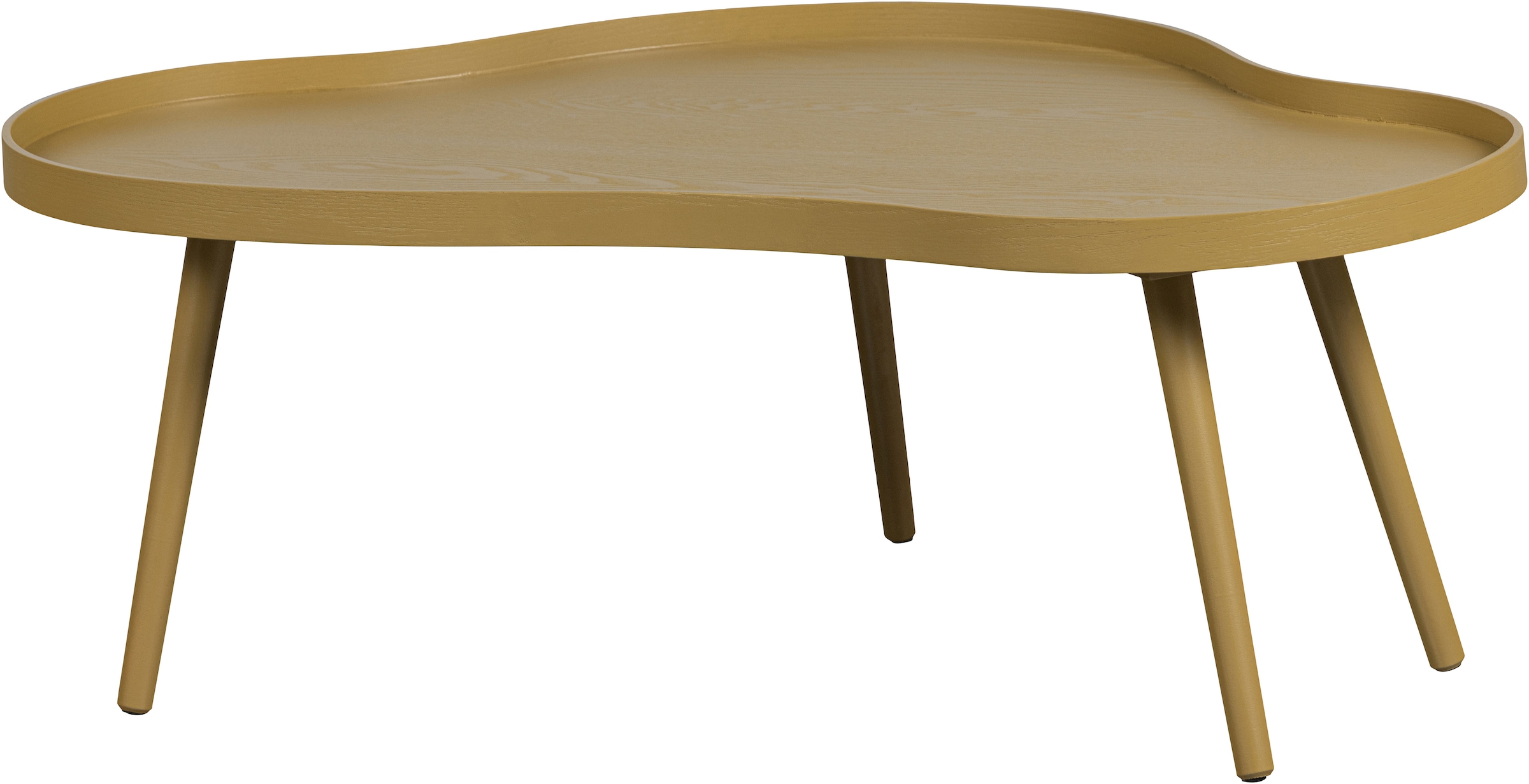 WOOOD Beistelltisch »Mae aus MDF und Kiefernholz mit umlaufender Randerhöhung 100x58x35 cm« Rand 2 cm hoch, Tragkraft 5 kg, Beine konisch von Ø3 auf Ø1,5 cm