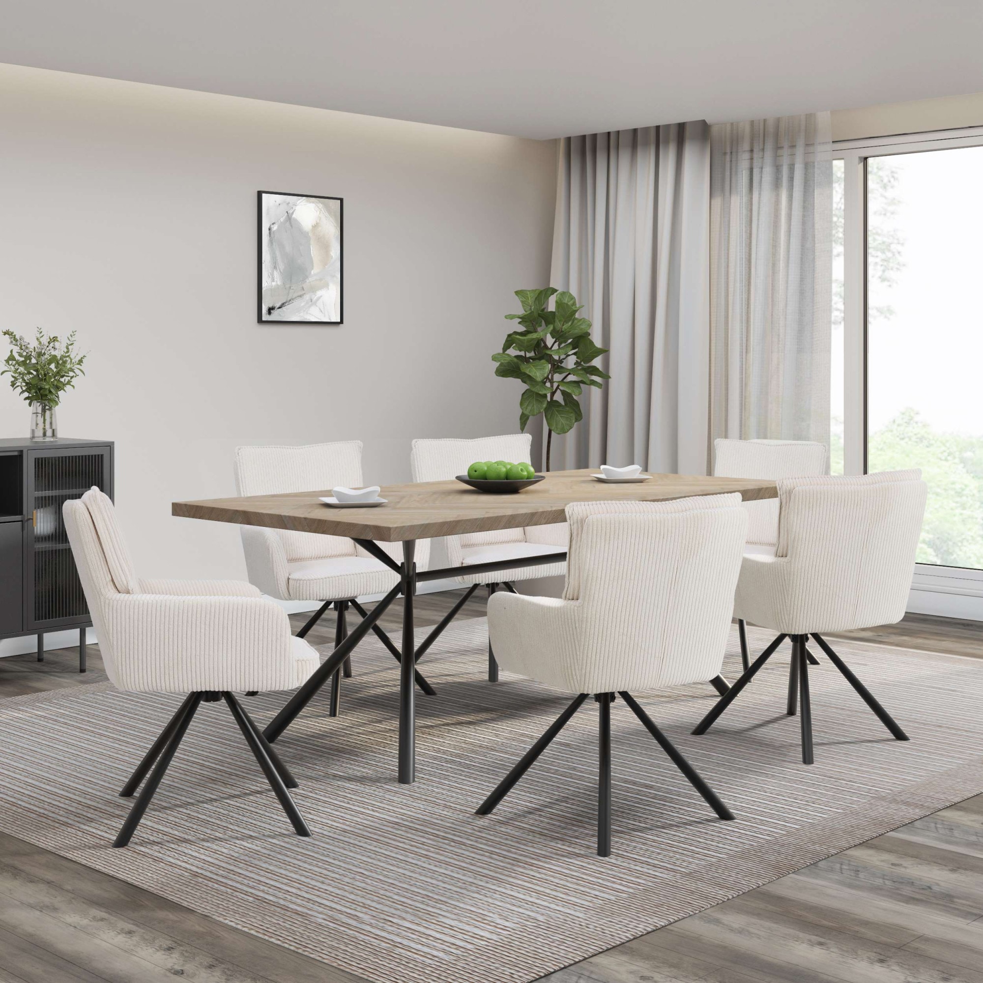 GOODproduct Esszimmerstuhl »Les Choux« () 2 Stk.gepolsterte Rückenlehne, Armlehne und Sitzfläche, Sitzhöhe 48 cm