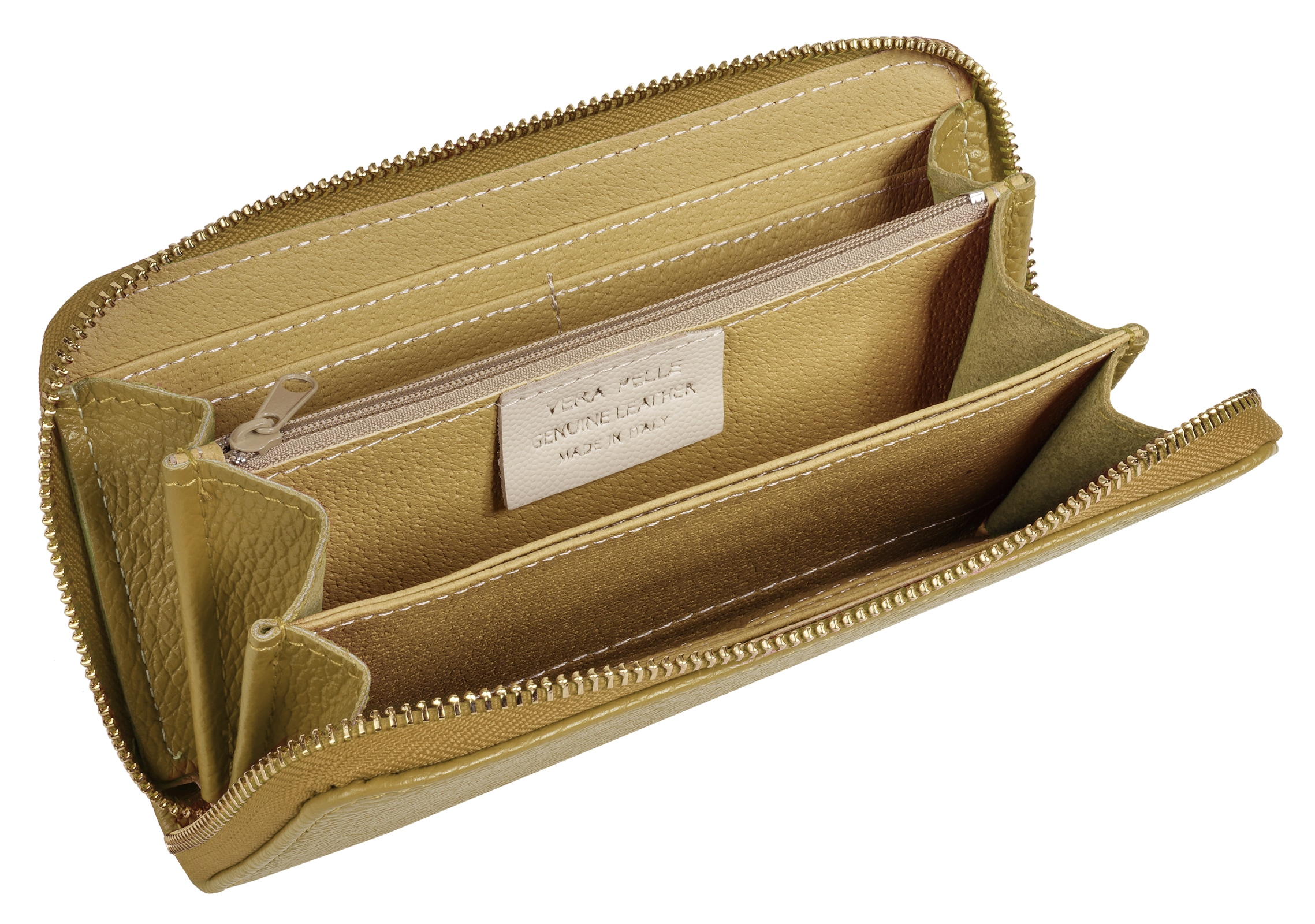 Cluty Geldbörse echt Leder, Made in Italy