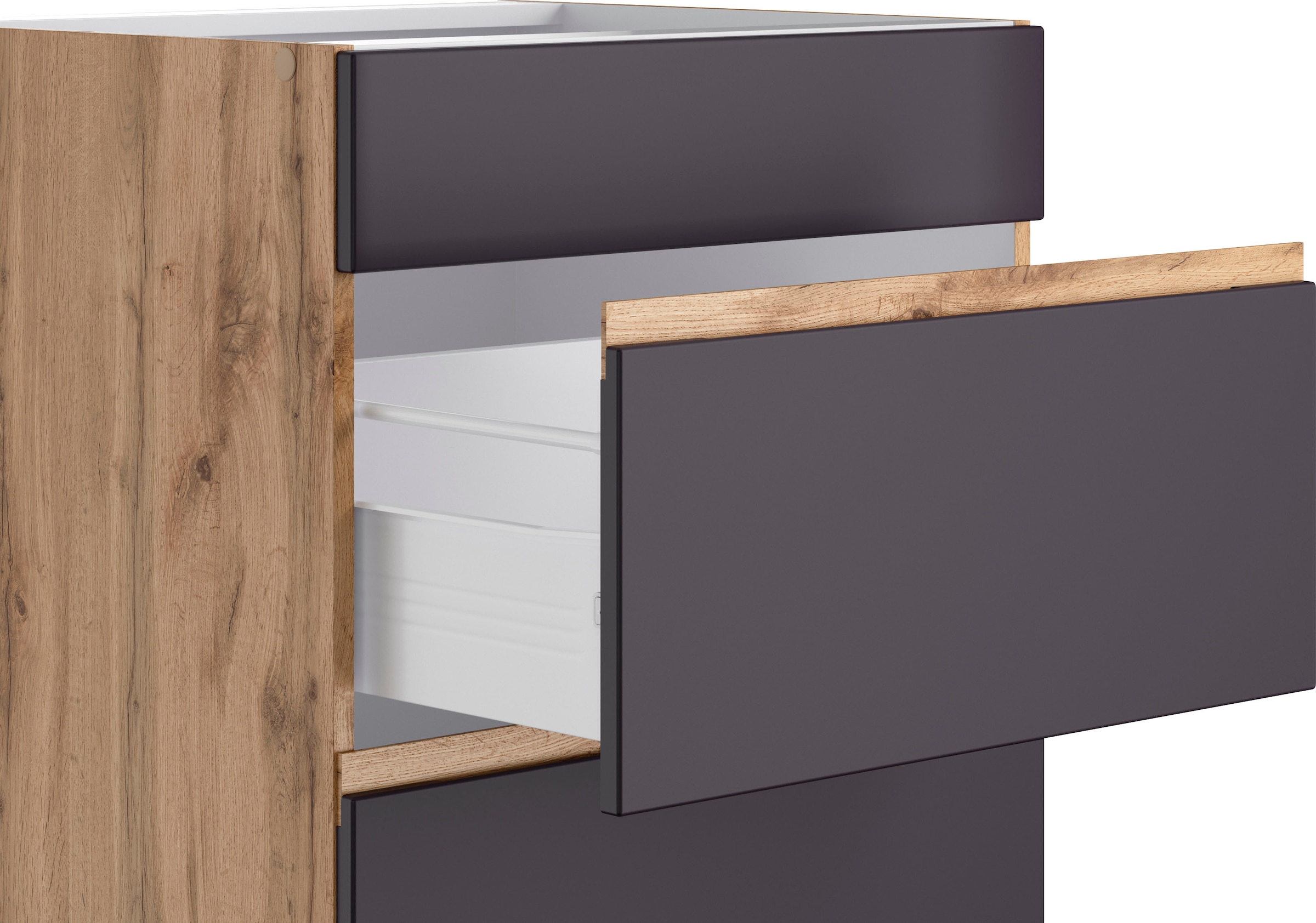 KOCHSTATION Armoire d'encastrement pour table de cuisson »KS-Riesa« Largeur 60 cm, façades MDF