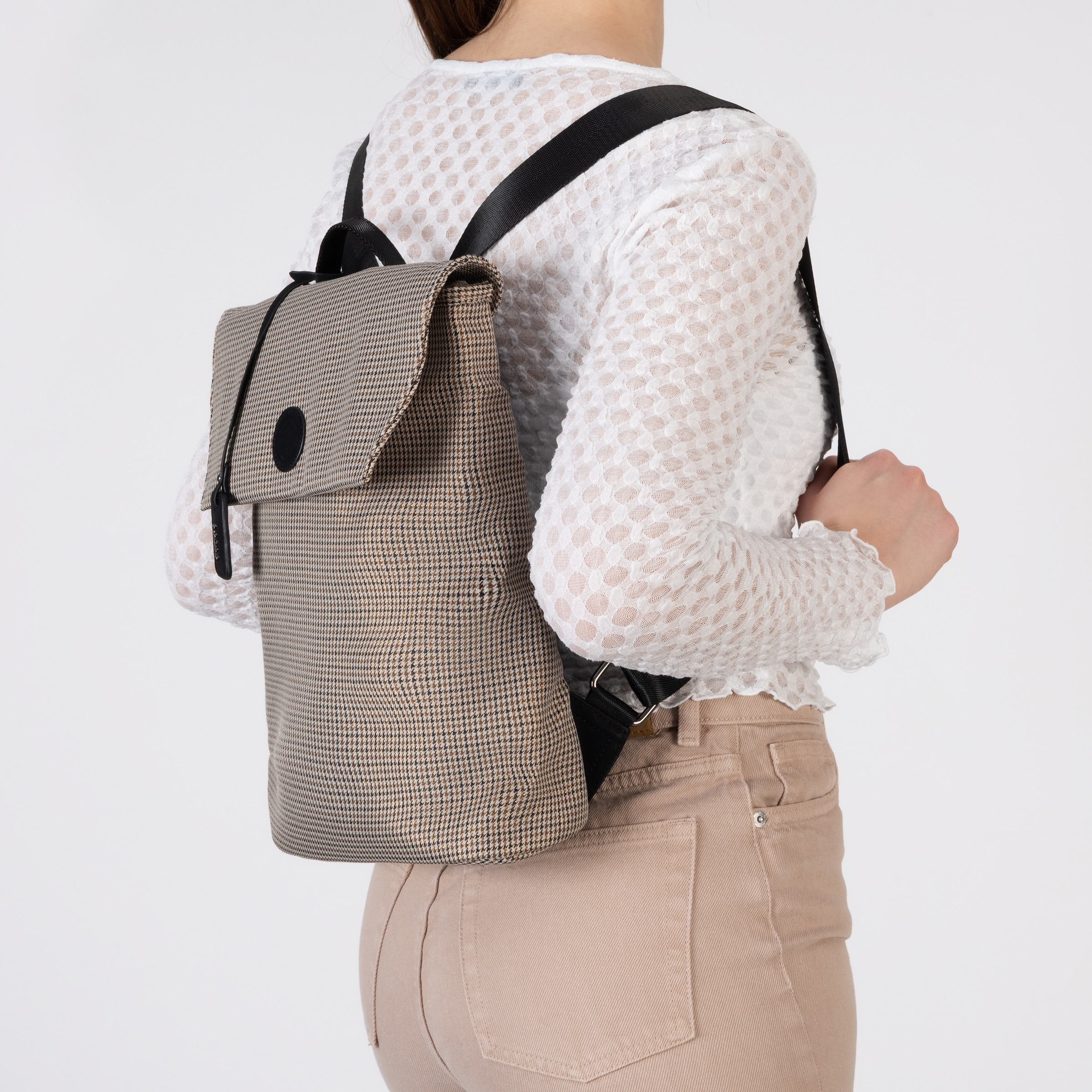 Rieker Sac à dos de ville sac à dos business avec motif Glencheck