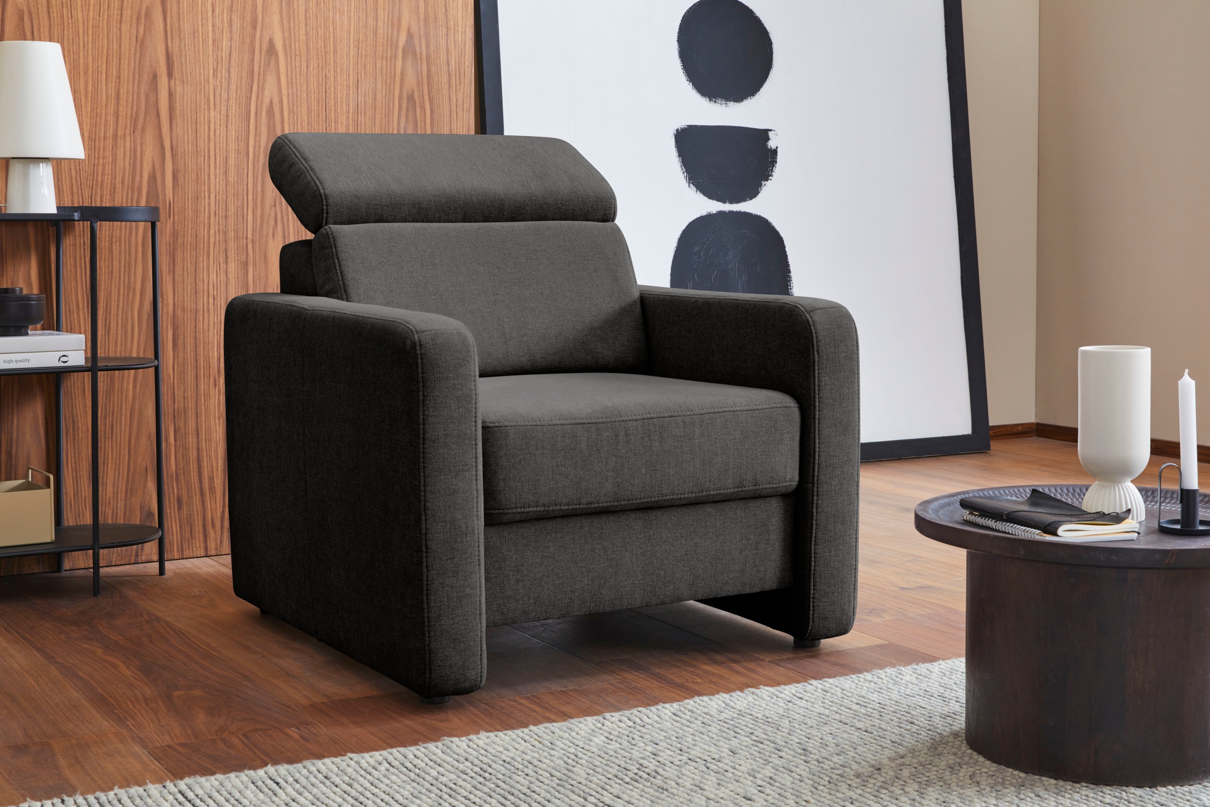 sit&more Sessel »Bologna« mit Federkern, inklusive Kopfteilverstellung