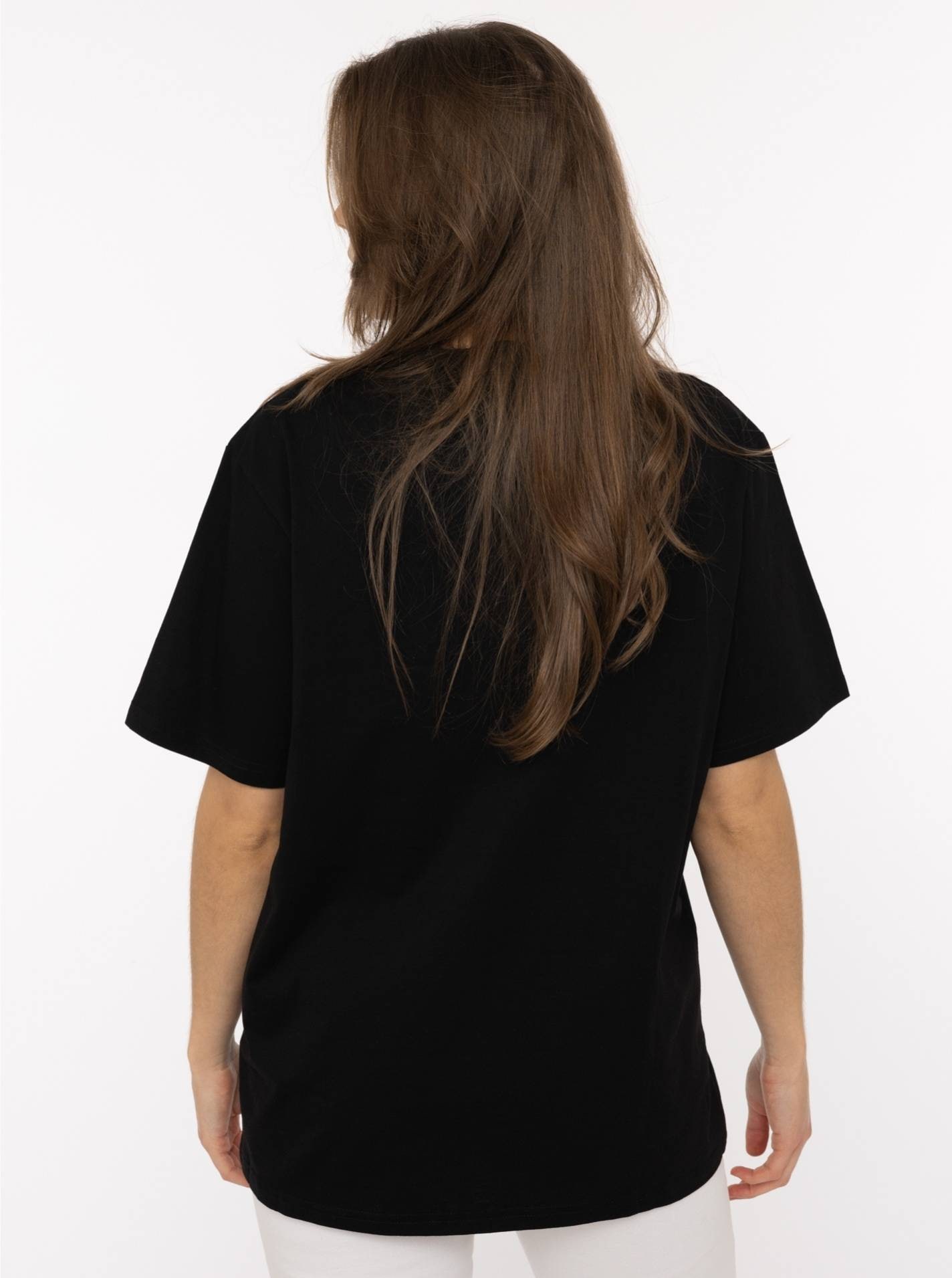 Zwillingsherz T-shirt »"Wild Wild Wild"« grosser, gestickter Schriftzug mit Leomuster, Rundhals