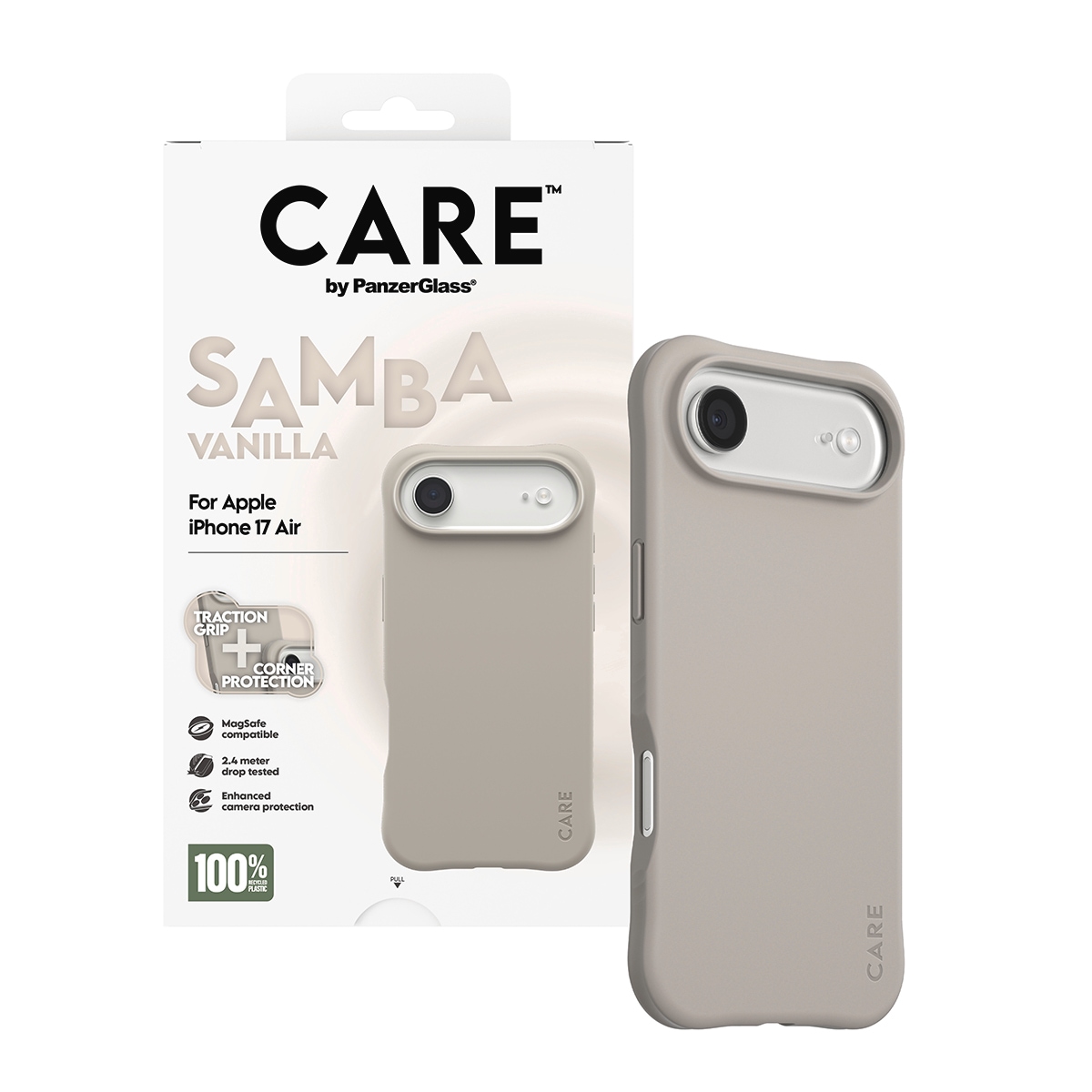 CARE by PanzerGlass Housse pour téléphone portable »Samba MagSafe Case für Apple iPhone Air« smartphones coque arrière, housse de protection, housse pour téléphone, étui, coque de protection, antichoc