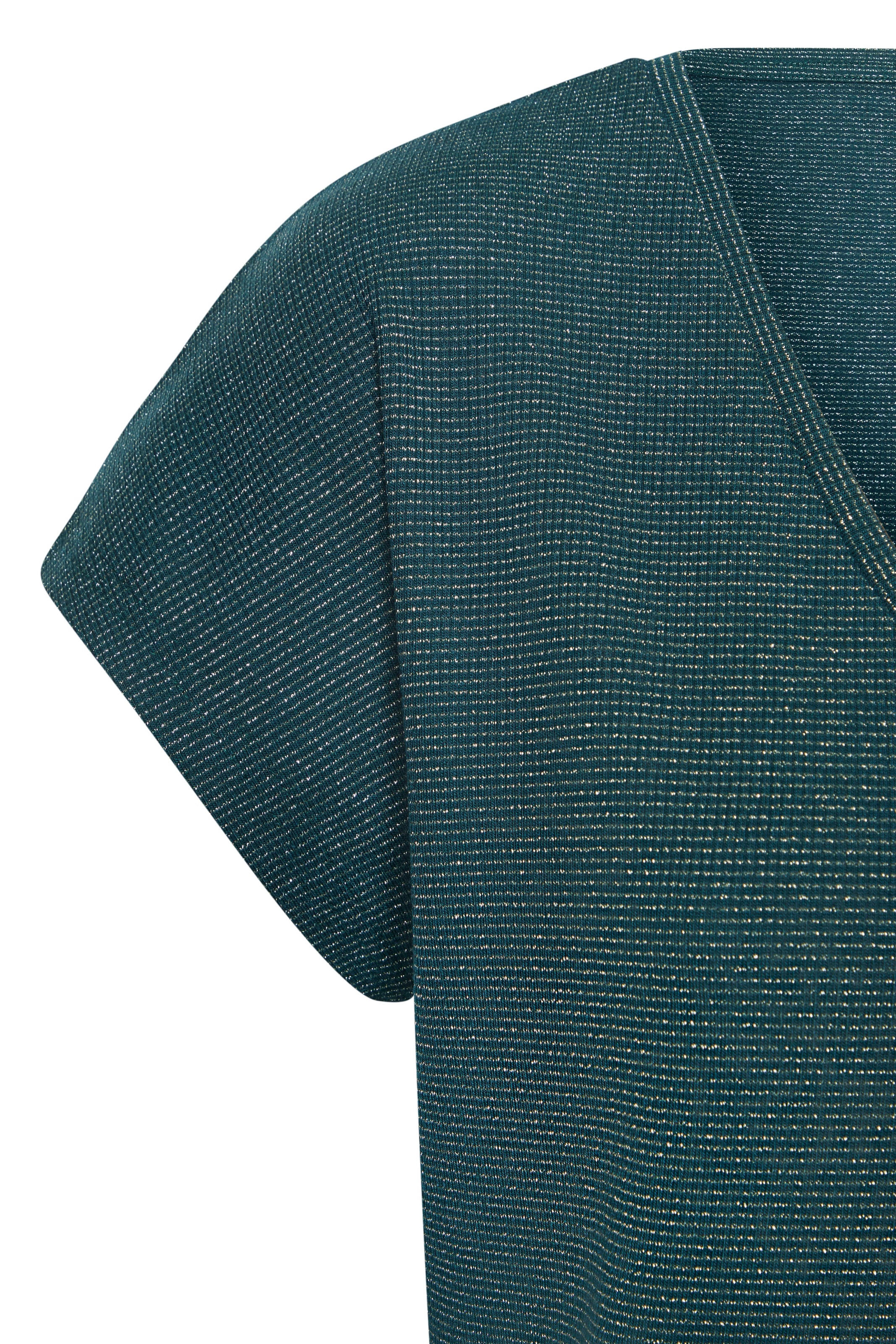 LASCANA Kurzarmshirt »mit silberfarbenem Glitzereffekt« aus pflegeleichter Qualität mit Viskose