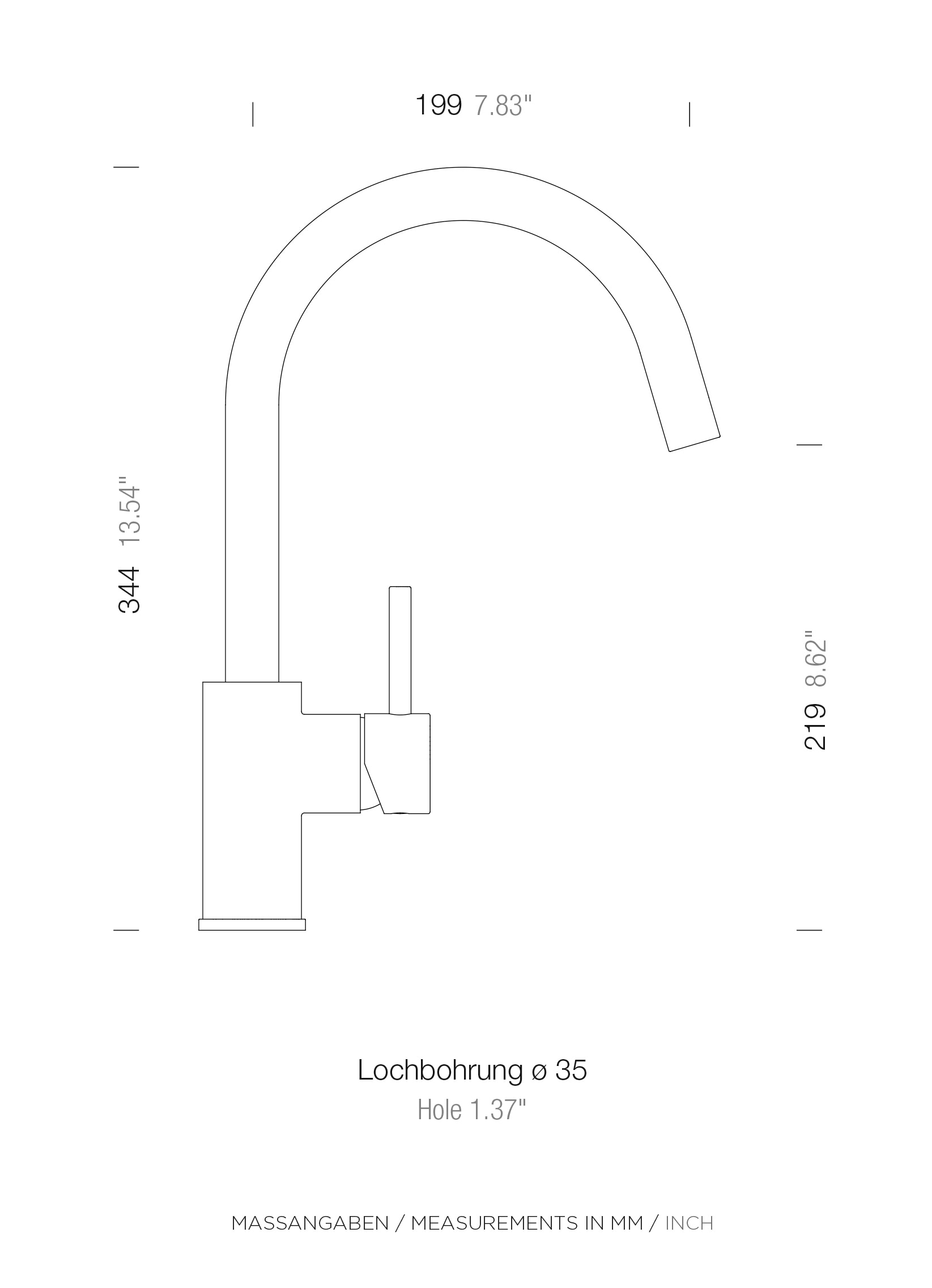 Schock Robinetterie de cuisine »Plutos« Hochdruck, Festauslauf, Temperaturbegrenzer, Schwenkbereich 360°