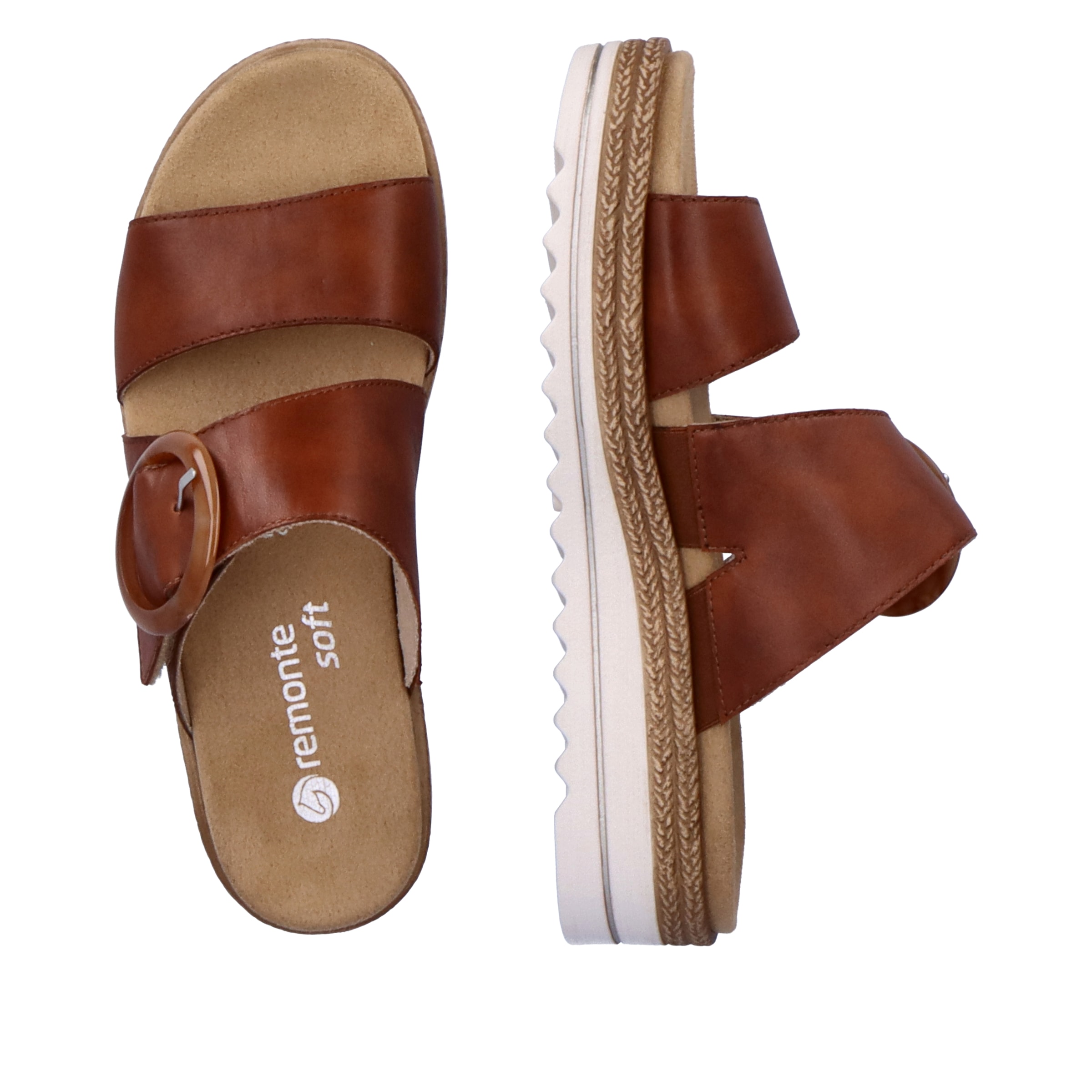 Remonte Pantolette  , Keilabsatz, Sommerschuh, Schlappen mit Zierschnalle