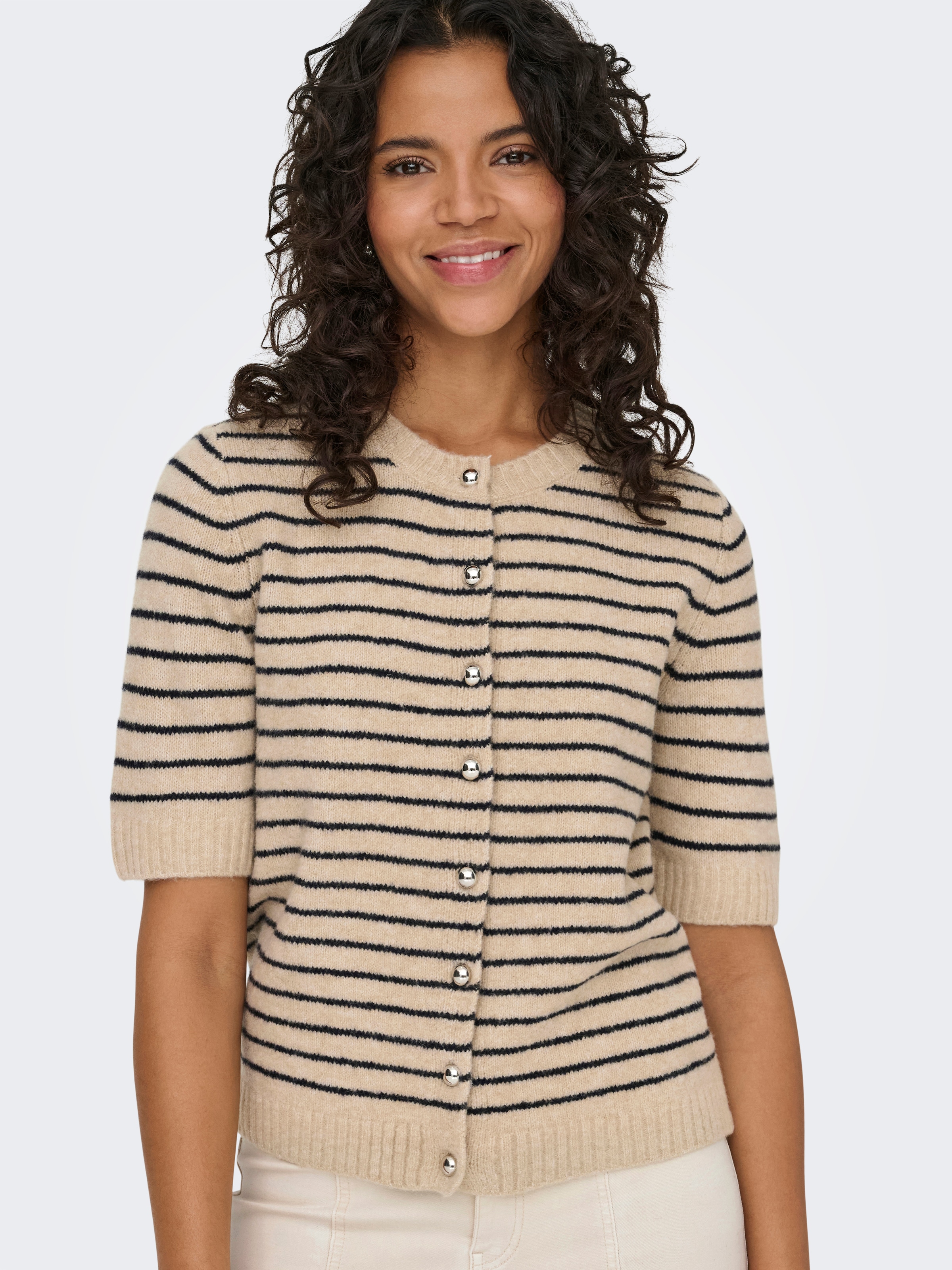 ONLY Veste en tricot »ONLCHESTER LIFE SS STRIPE CARDI CC KNT«