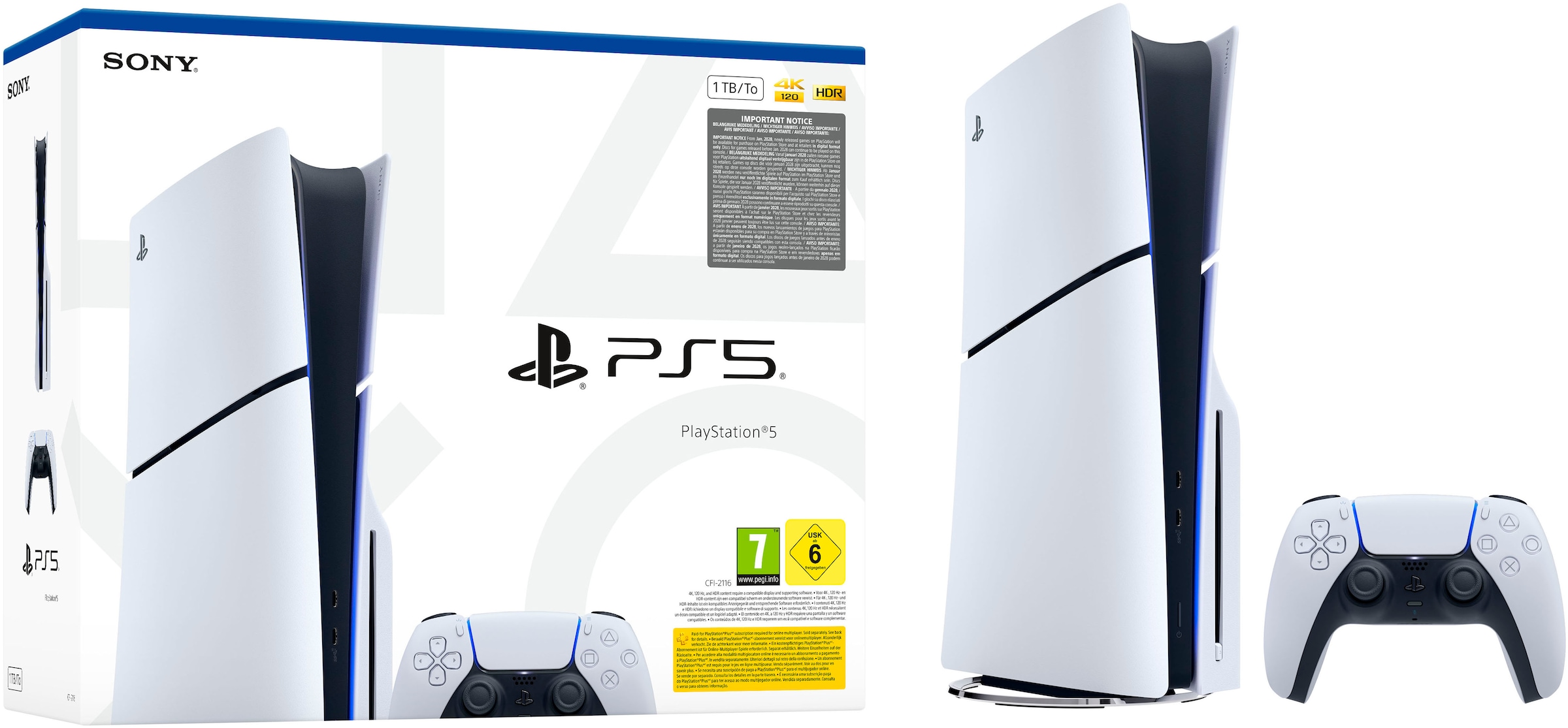 PlayStation 5 Set de consoles »PS5 Disk Edition (Slim) inkl. Assassin’s Creed Black Flag Resynced« 1.000 Go 1 To