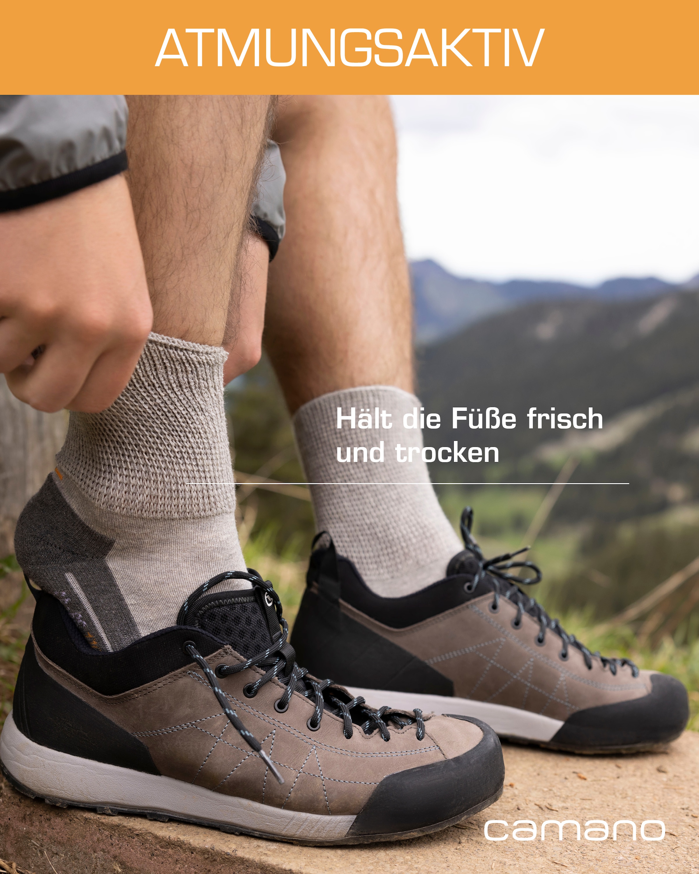 Camano Chaussettes »function« 4 cuis tlg. perfekte Feuchtigkeitsregulation