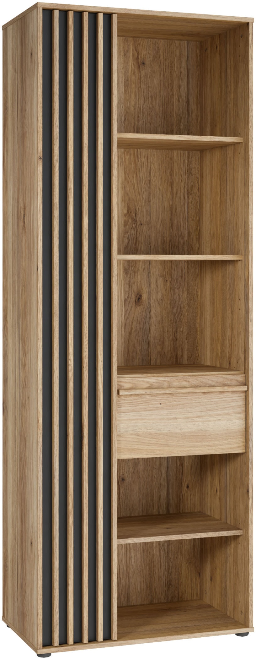 FORTE Étagère »Stauraumregal, 1T/1SK, Soft Close, Vollauszug SK« L/H/P 73,1/200,1/41,7 cm éclairage optionnel