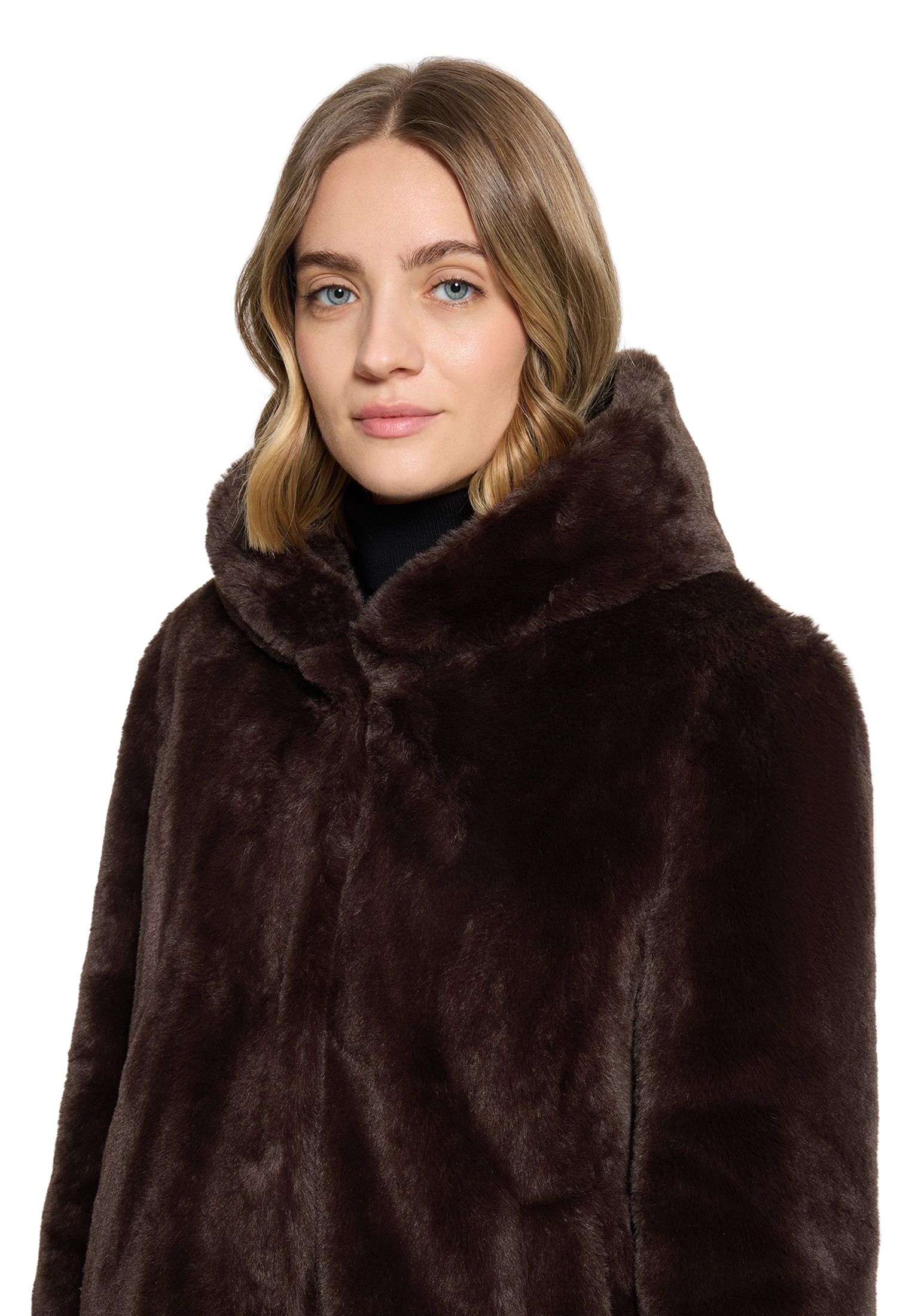 Betty Barclay Plüschjacke mit Kapuze mit Kapuze