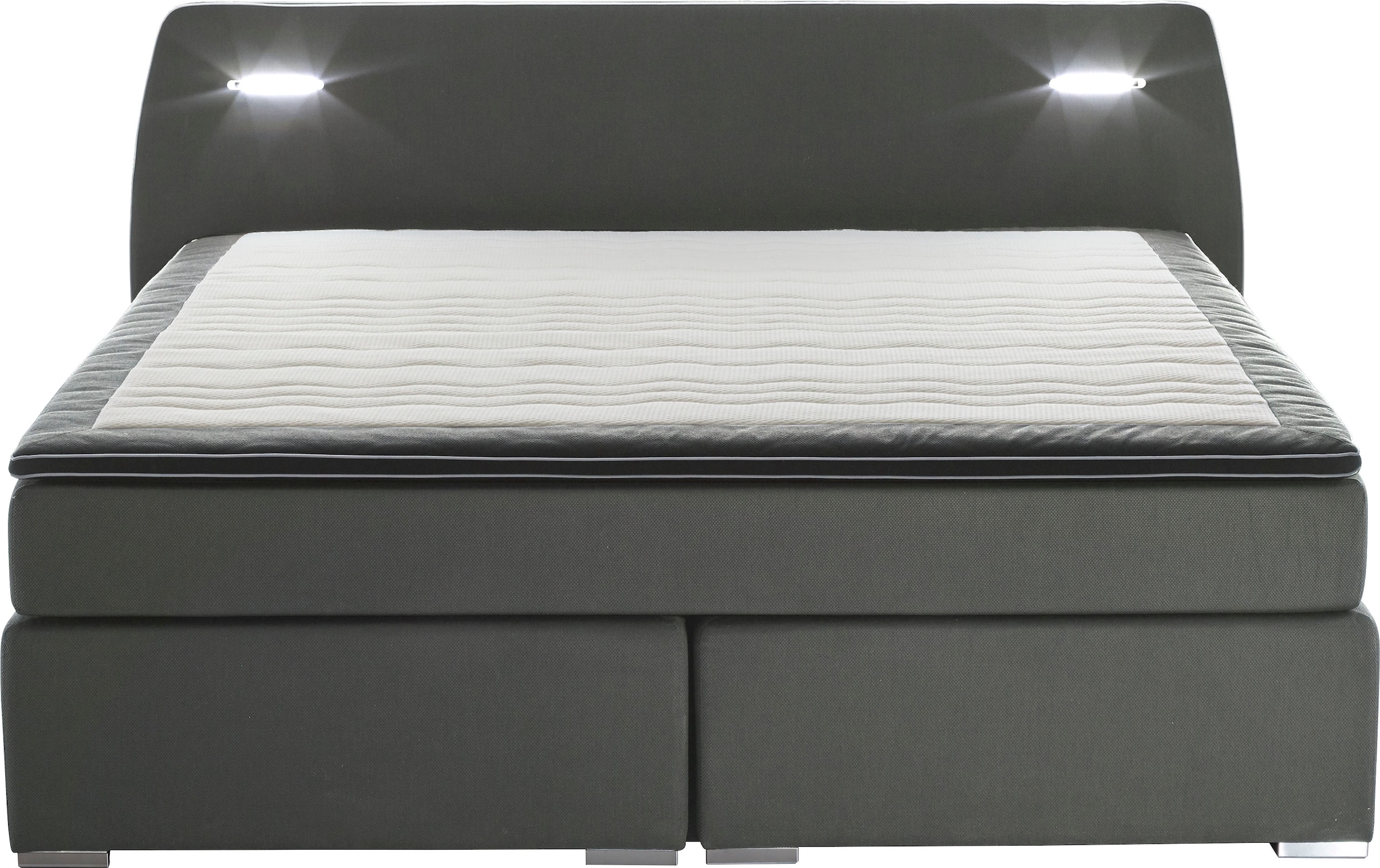 ATLANTIC home collection Boxspringbett »REX LED« inklusive LED-Beleuchtung und Topper