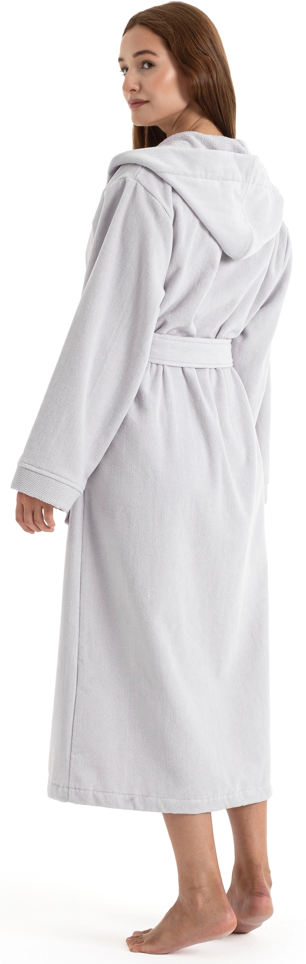 GOODproduct Unisex-Bademantel »Fenya, 330 g/m², Premium, Hotelbademantel, Morgenmantel,  Sauna & Spa« 1 Stk. Reissverschlusstaschen, weich mit GRATIS-Zugabe: 1x Duschtuch 70x140 cm