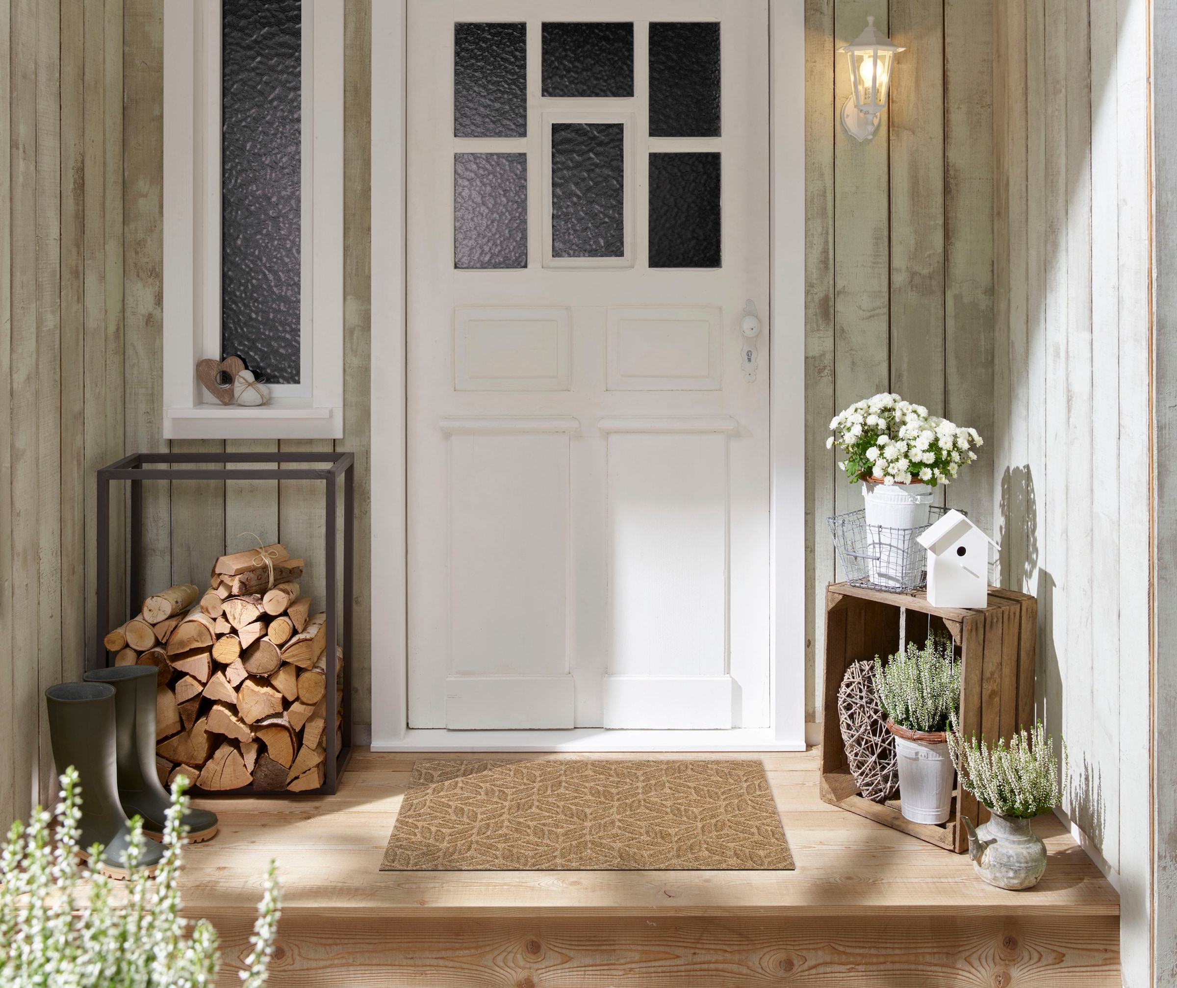 wash+dry by Kleen-Tex Tapis »DUNE Leaves Taupe« Rectangulaire 8 mm Höhe