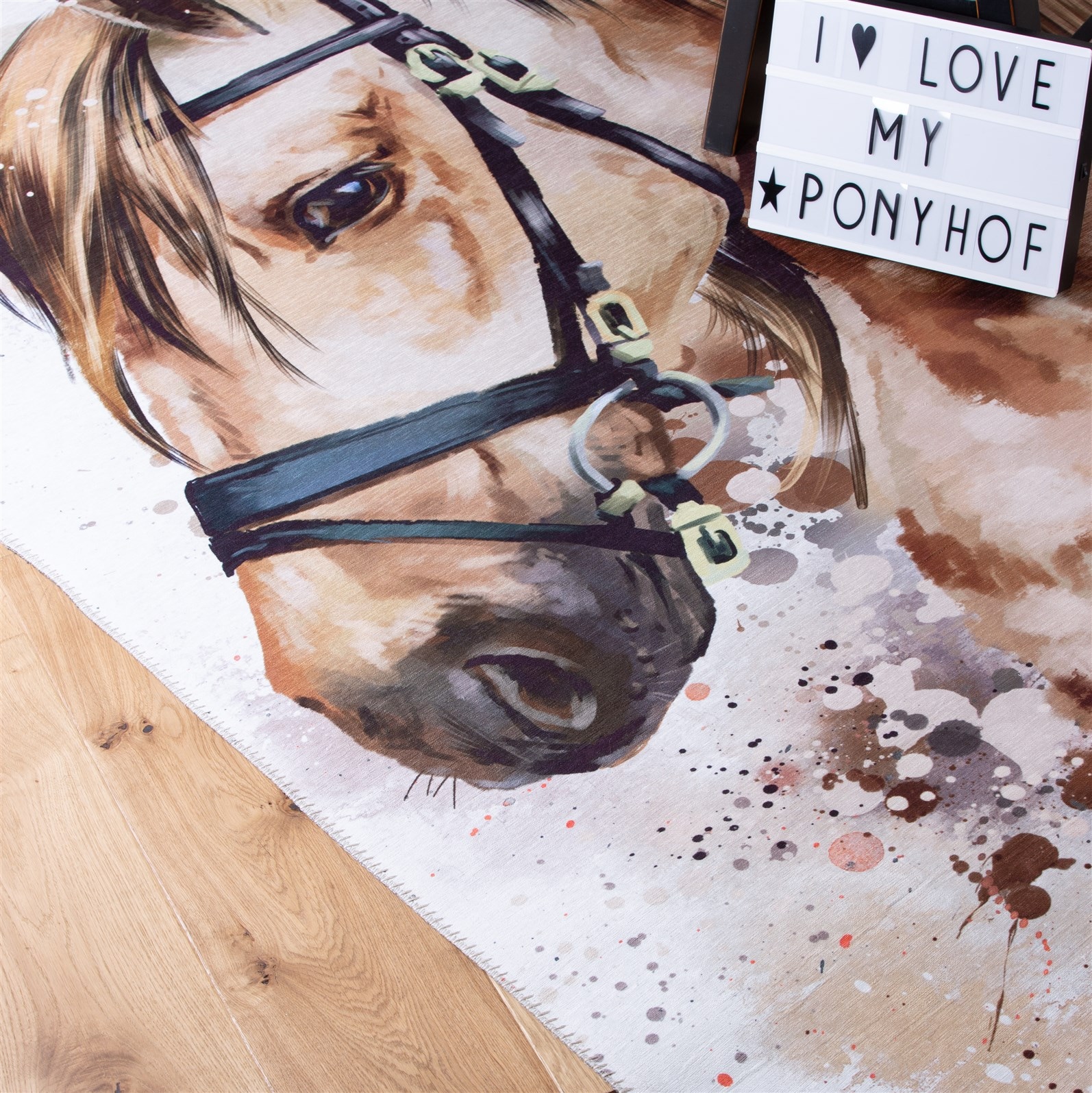 Kayoom Tapis pour enfants »Sympathy Kids 246« Rectangulaire 5 mm Höhe Kurzflor, Modernes Muster, Fussbodenheizungsgeeignet, Pferd