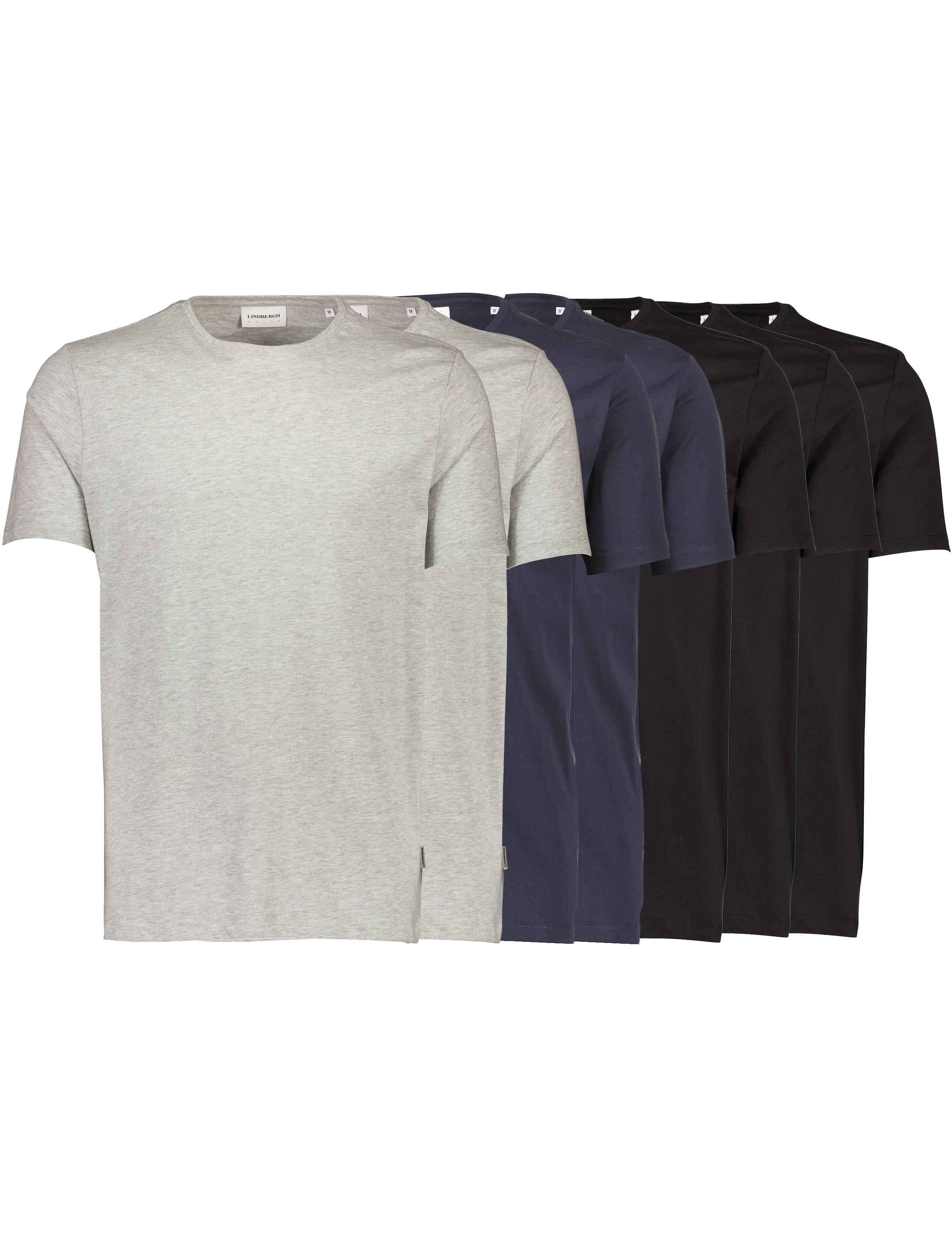 LINDBERGH T-shirt à manches courtes Lot de 7 t-shirts d'été / unis / col rond