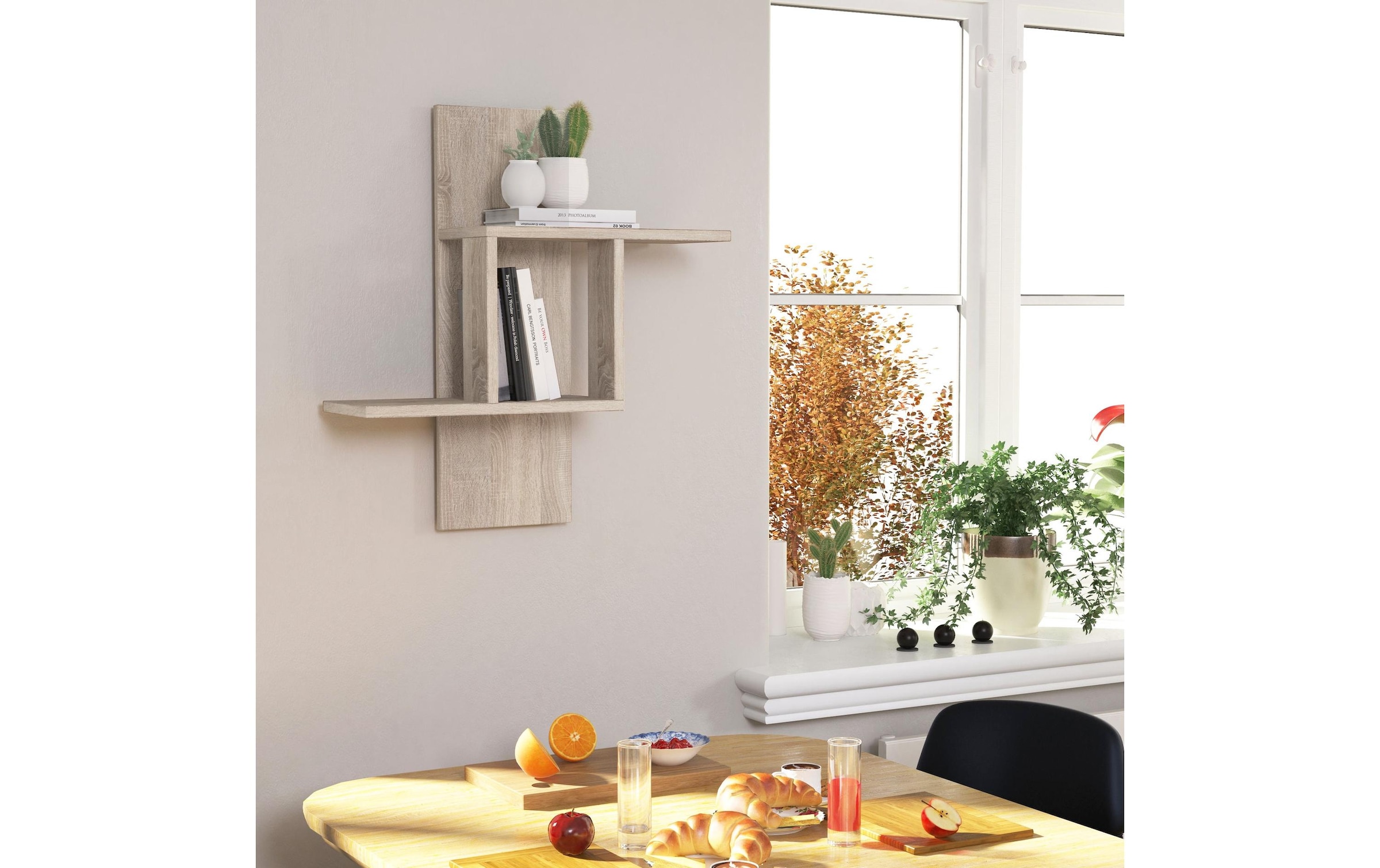 WOODY FASHION Étagère murale »Mill – Sonoma Oak«