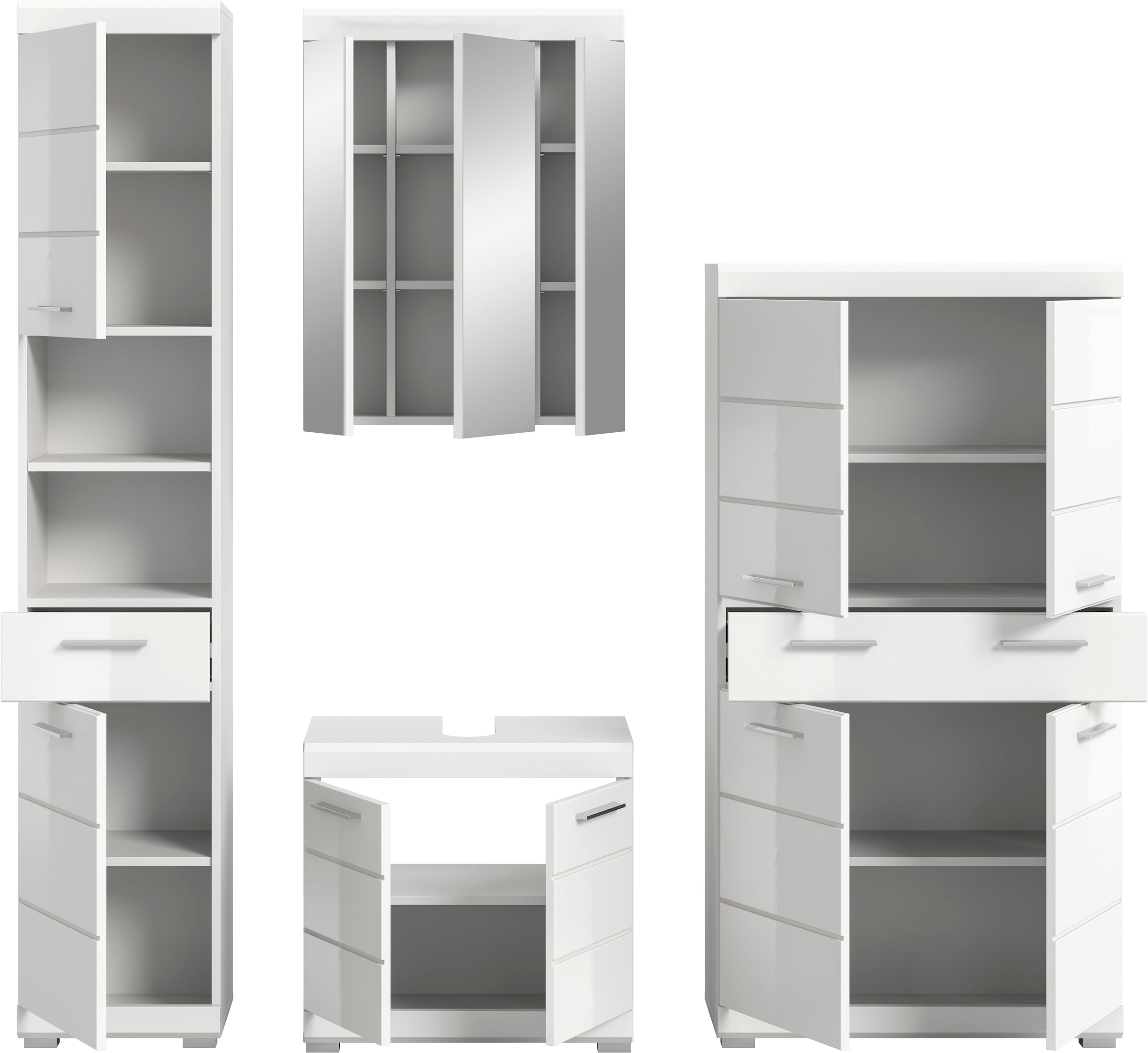 welltime Ensemble de meubles de salle de bain »SIENA, 4 teilig, bestehend aus:« Ensemble, BEST-SELLER !, 4 cuis tlg.