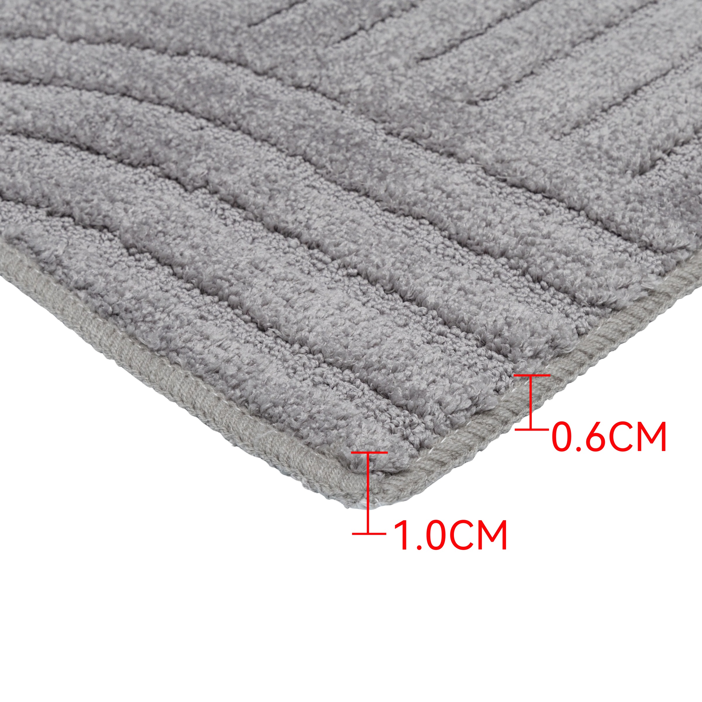 GOODproduct Tapis de bain »Zen, Badvorleger, Badezimmer Teppich, Duschvorleger« Höhe 10 mm revêtement antidérapant Séchage rapide | compatible chauffage au sol couleurs unies, effet relief, motif moderne, Zen