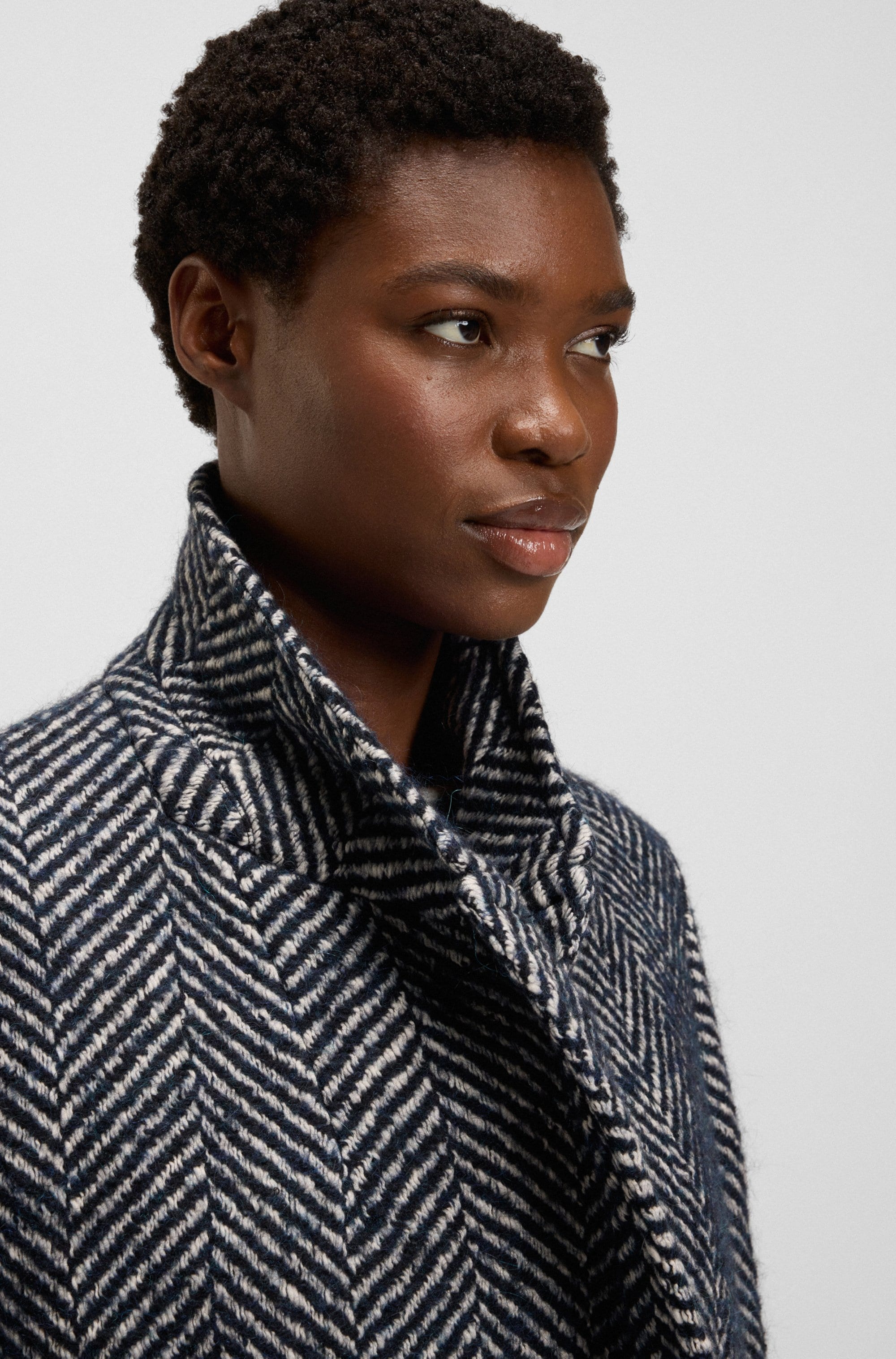 BOSS ORANGE Manteau long »Covalli Premium Damenmode« mit zweireihiger Knopfleiste, Regular Fit